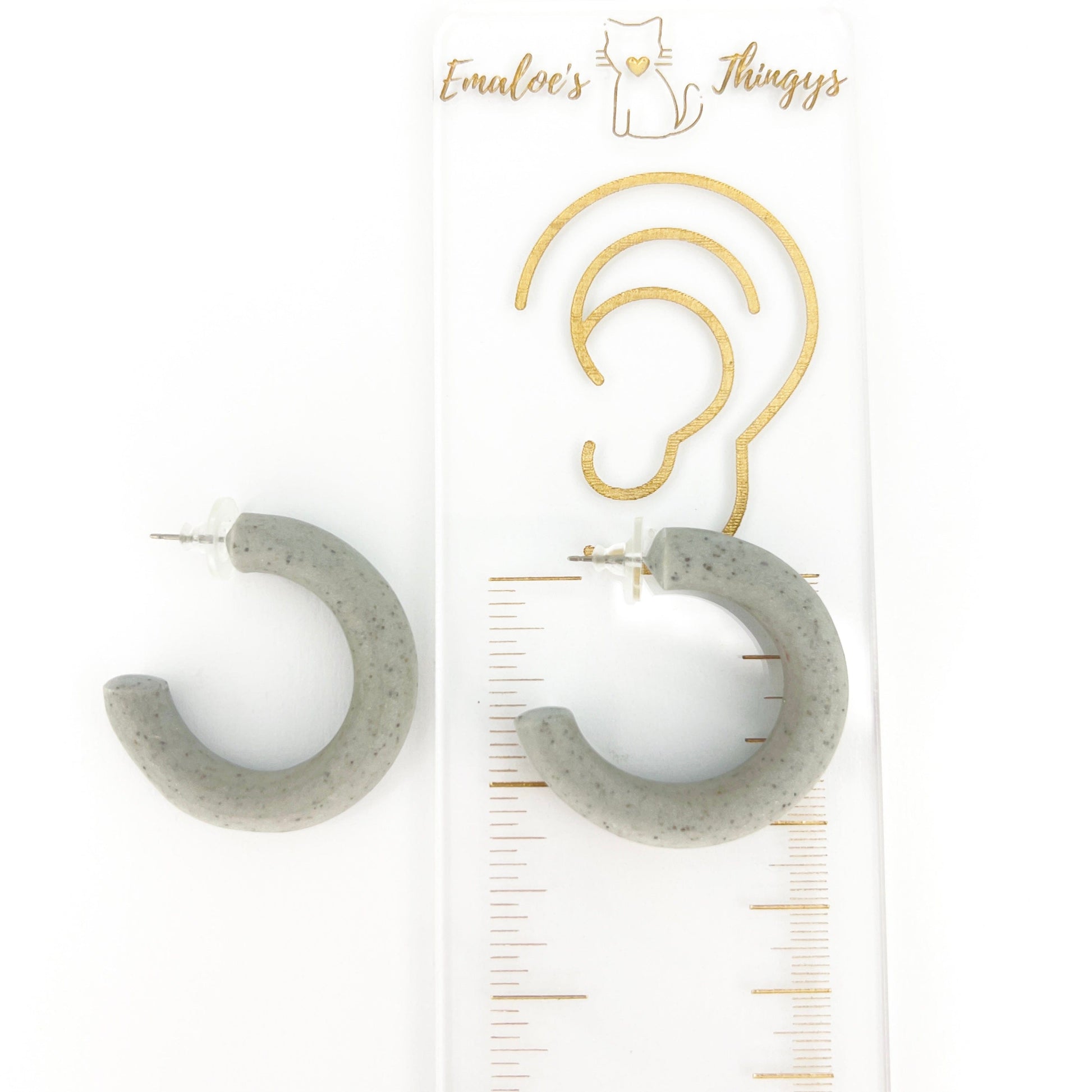 Earrings Small Clay Hoops