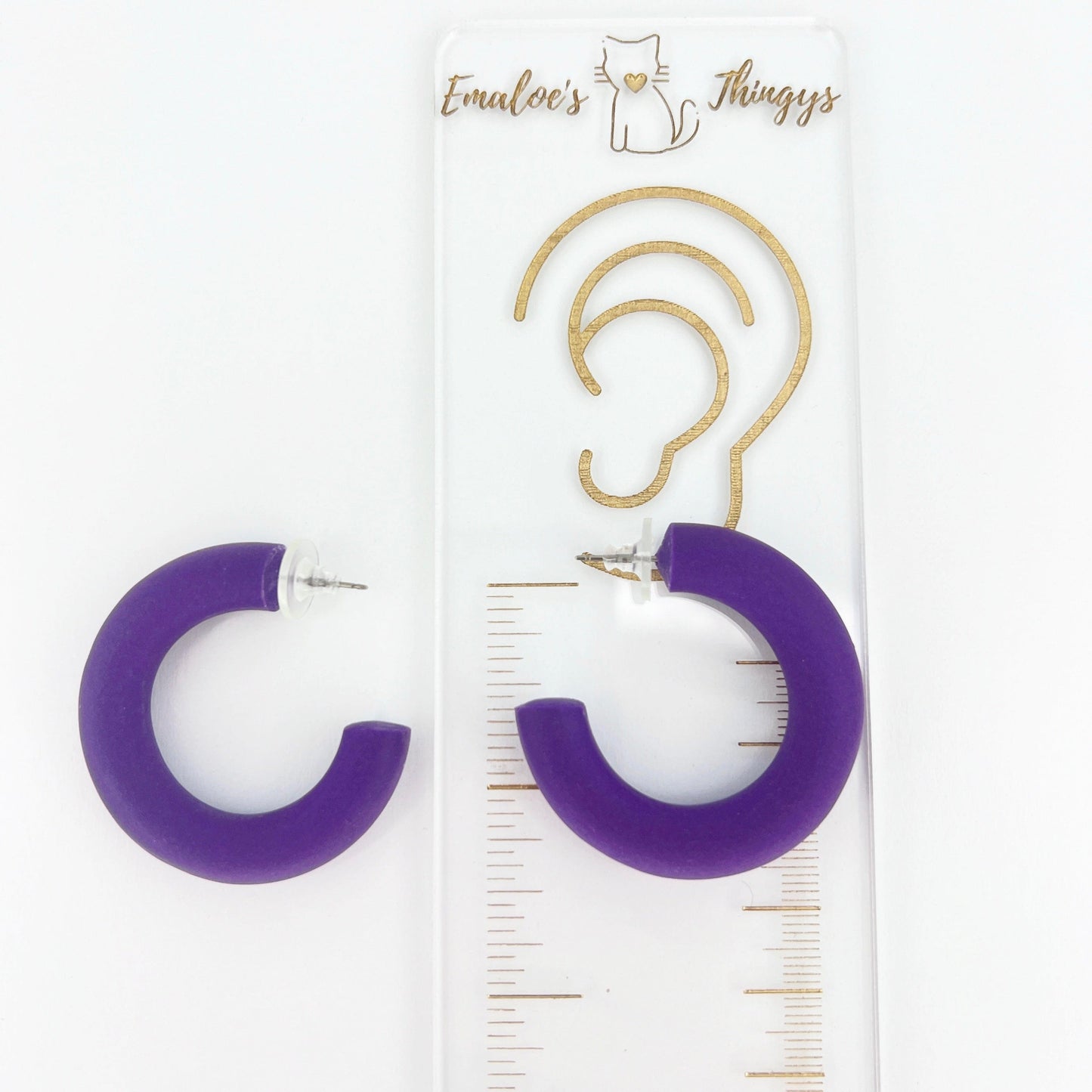 Earrings Small Clay Hoops