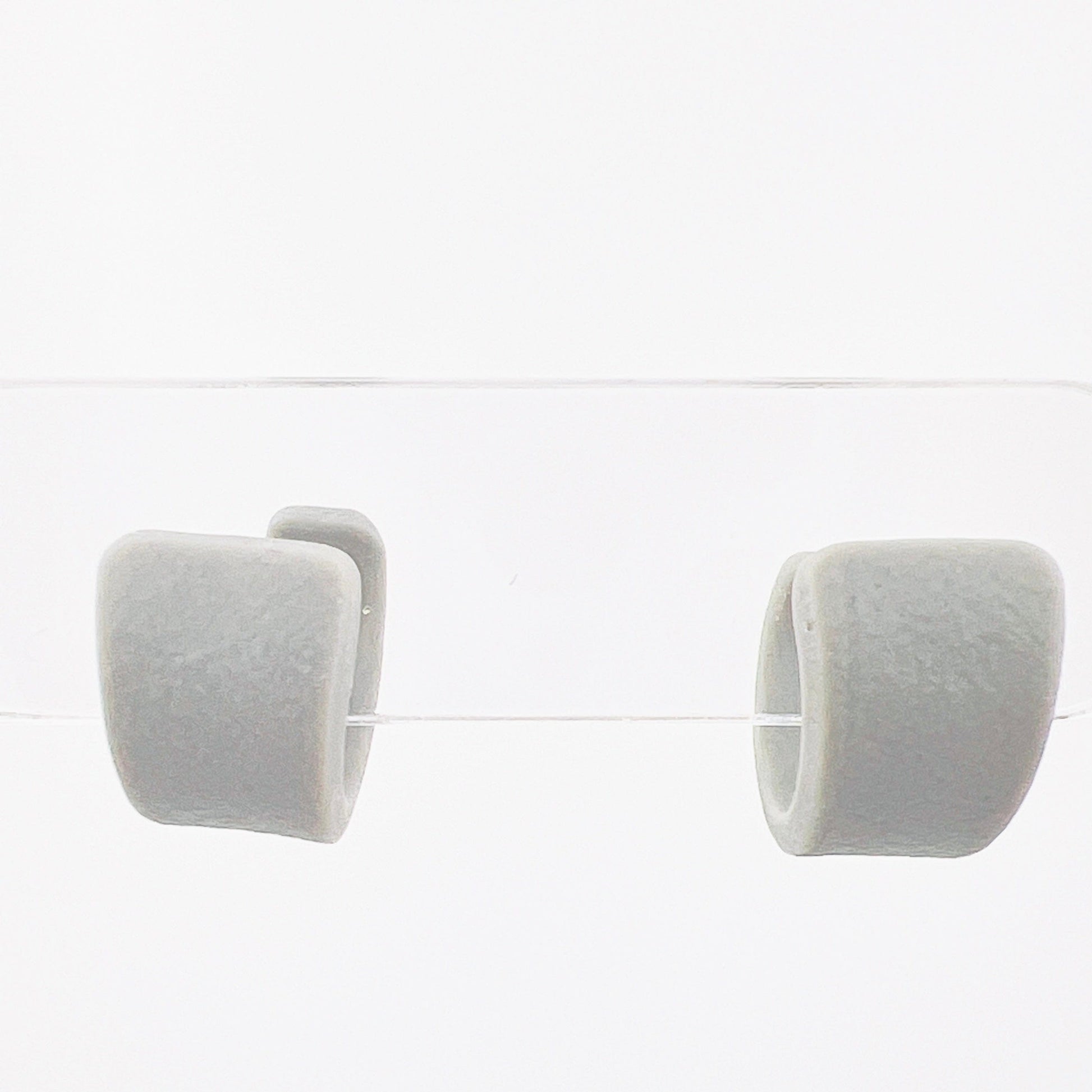 Earrings Grey Triangle Mini Hoops (Huggies)