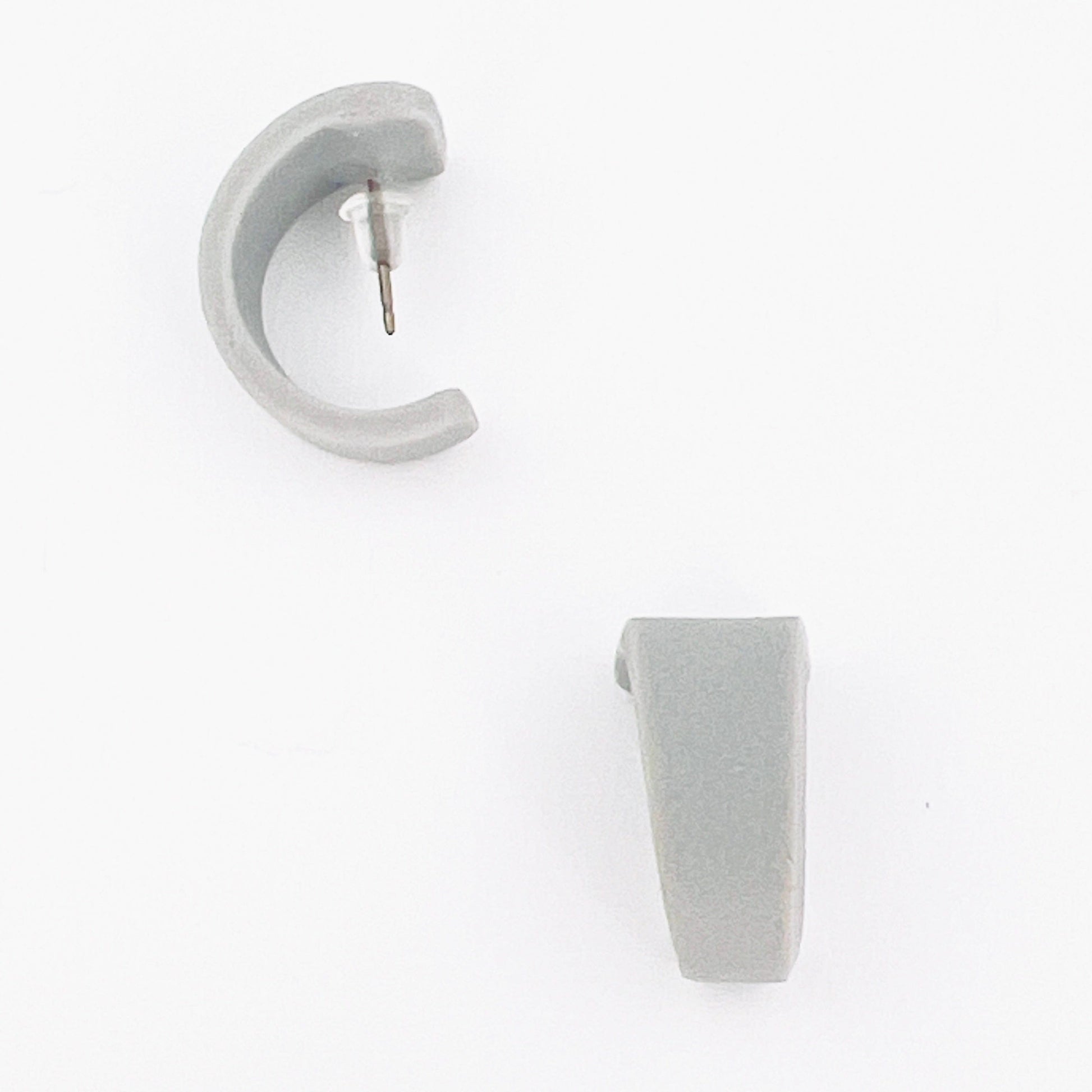 Earrings Grey Triangle Mini Hoops (Huggies)