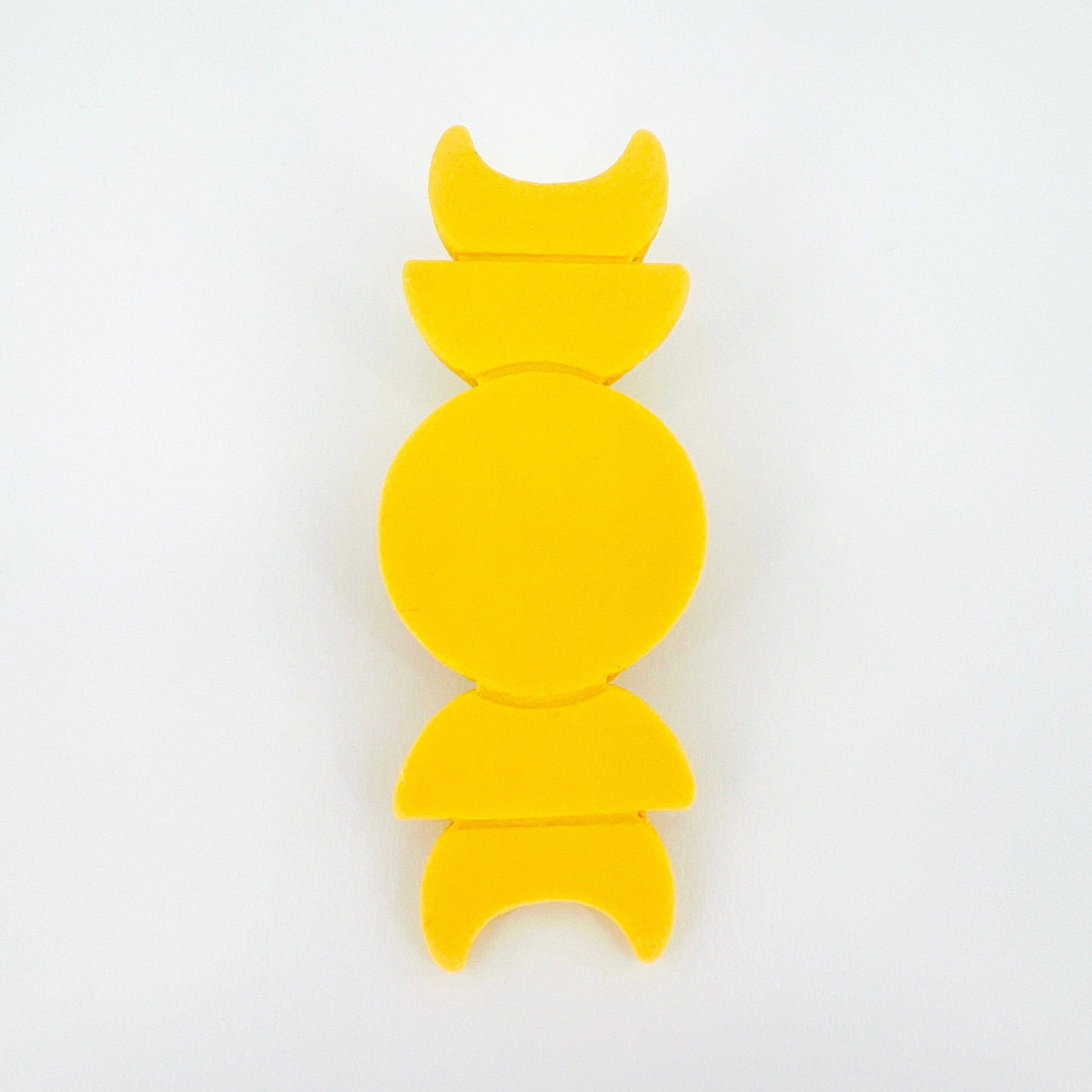 Hair Clip Yellow Moon Phases Hair Clips