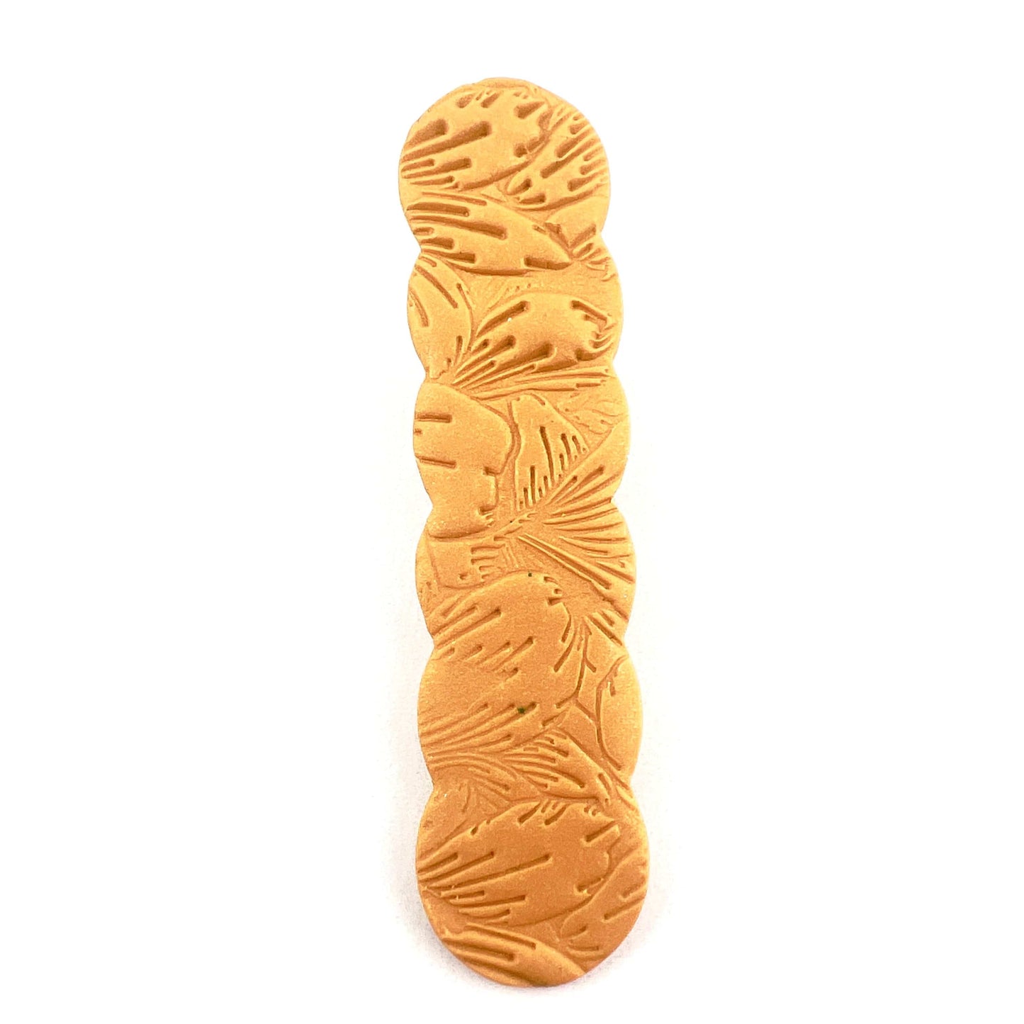 Hair Clip Tan Floral Scalloped Hair Clips