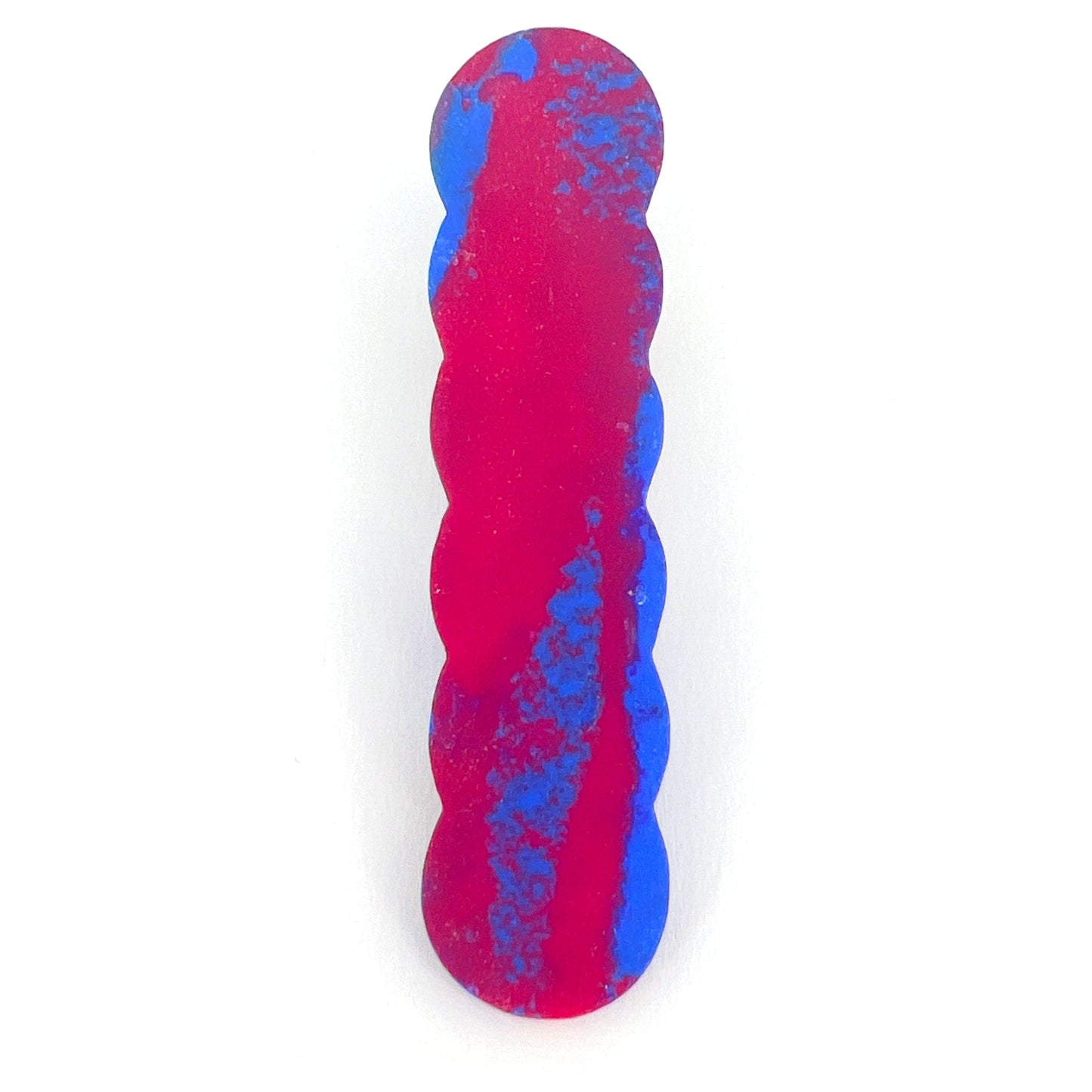 Hair Clip Marbled Pink & Blue Scalloped Hair Clips