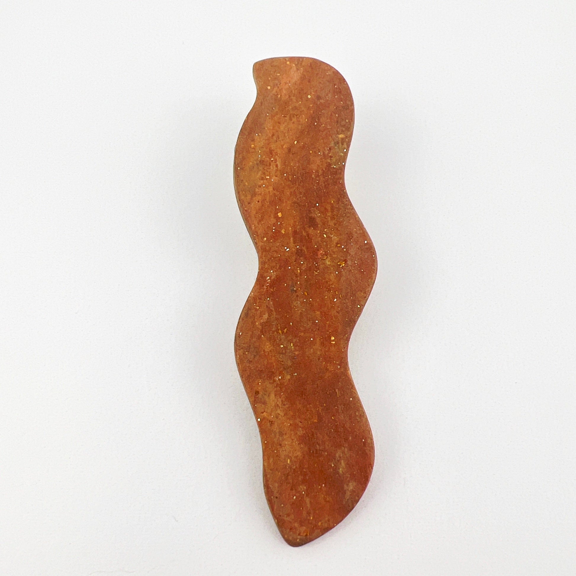 Hair Clip Brown Marbled Squiggle Hair Clips