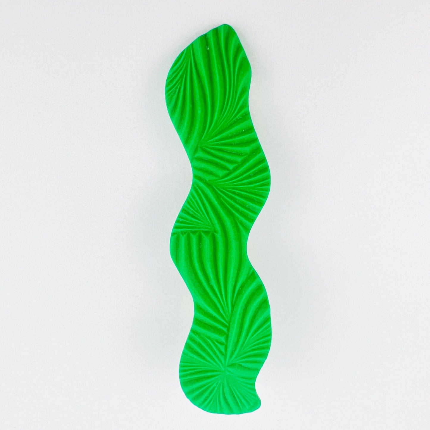 Hair Clip Green Angled Lines Squiggle Hair Clips