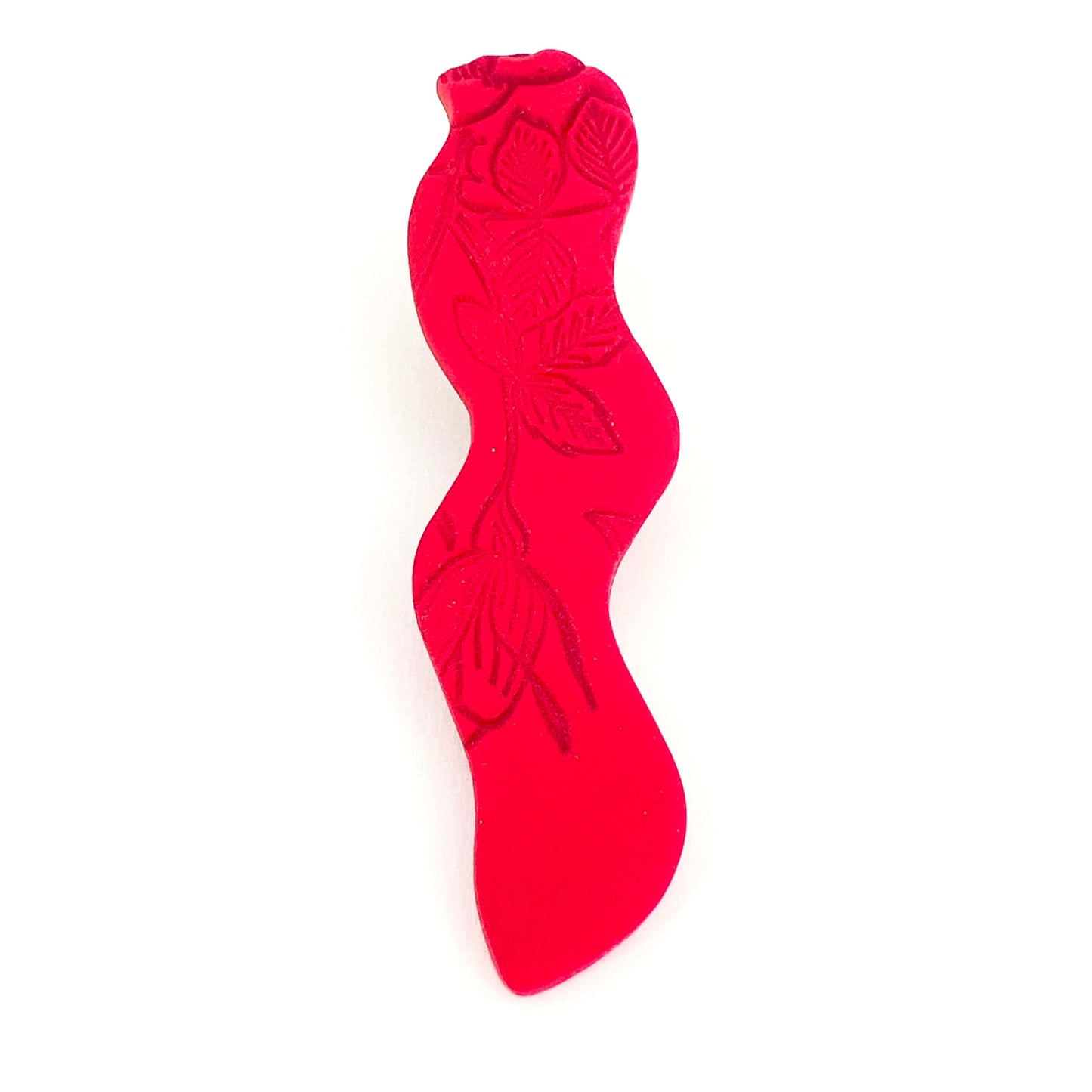Hair Clip Pink Roses Squiggle Hair Clips