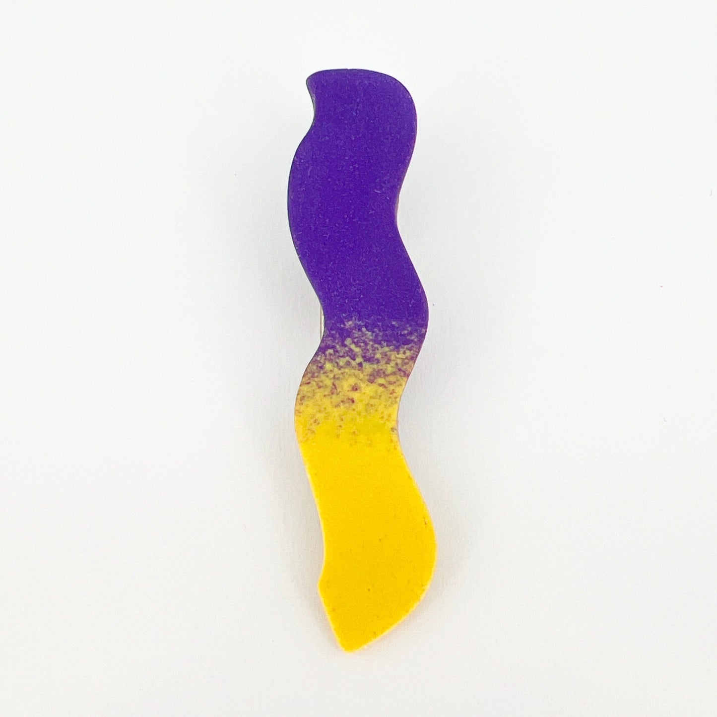 Hair Clip Purple & Yellow Squiggle Hair Clips
