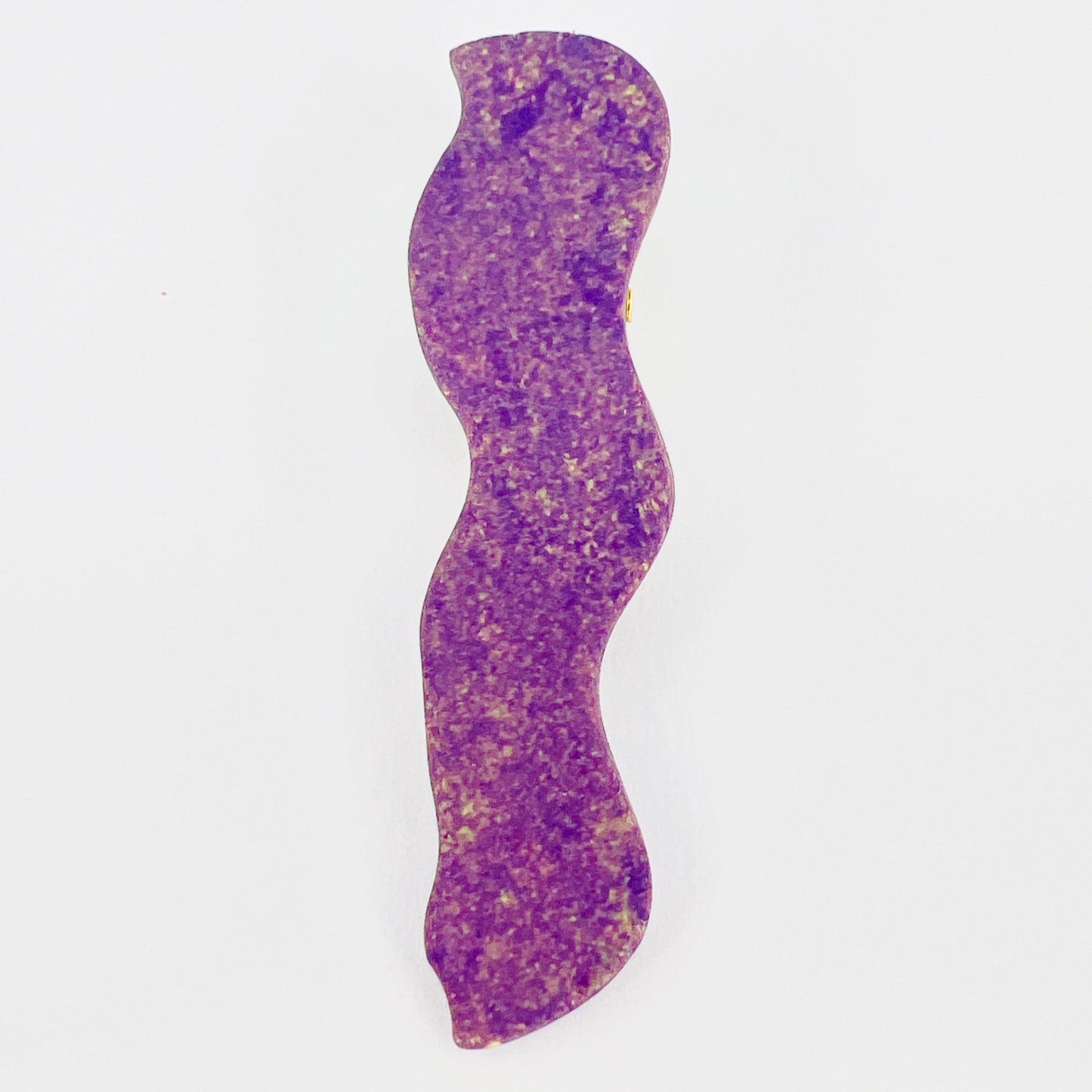 Hair Clip Purple Speckled Squiggle Hair Clips