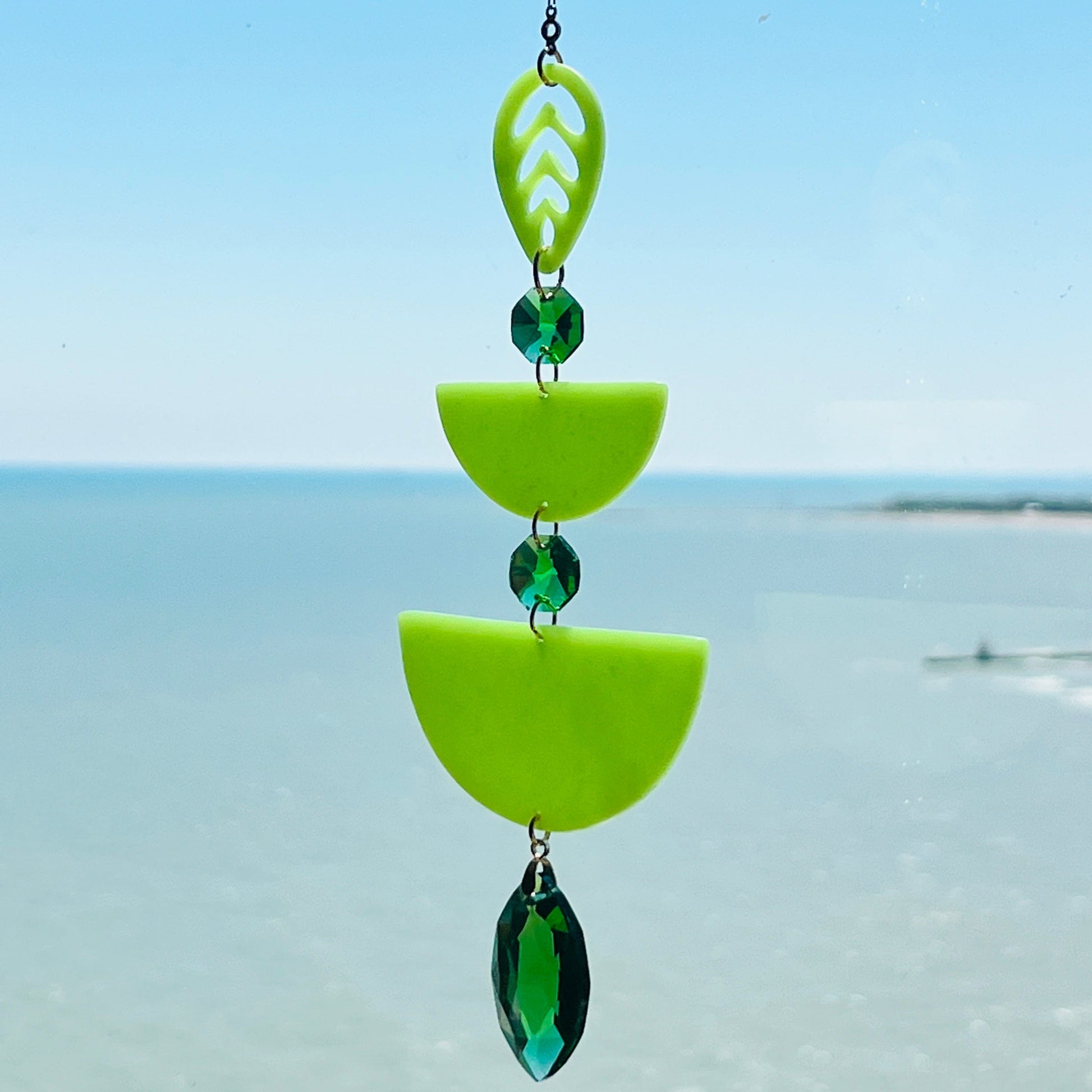 Leaf & Half Circles Suncatcher