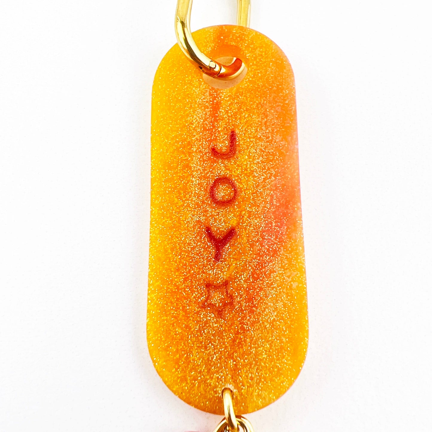 Orange Oval Joy Earrings