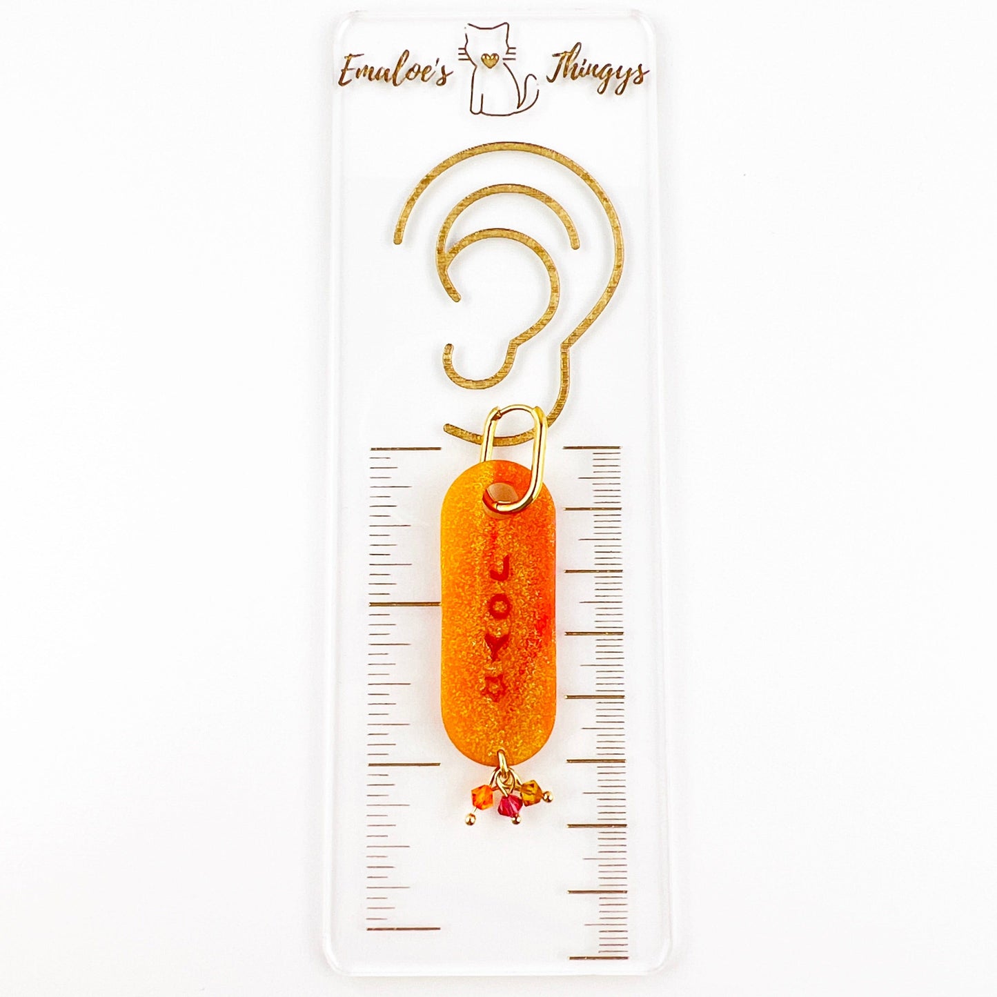 Orange Oval Joy Earrings