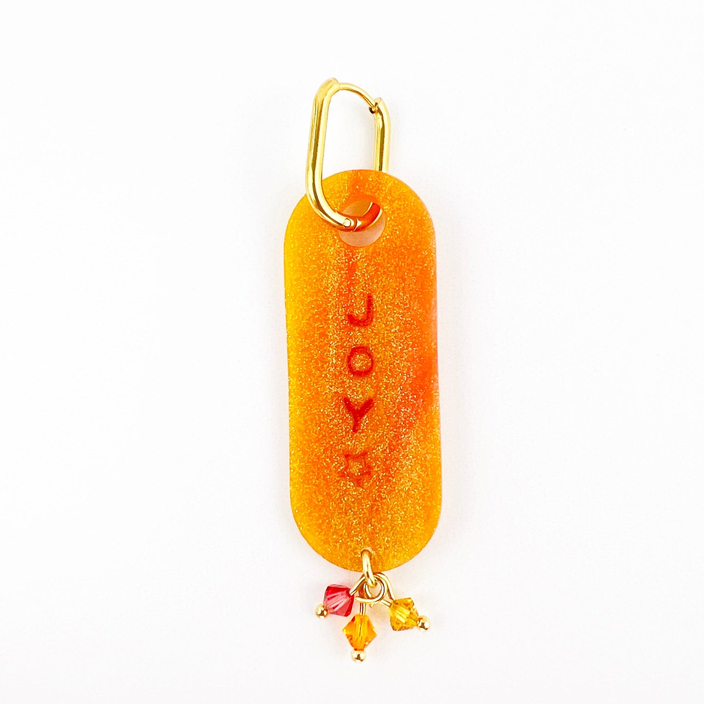 Orange Oval Joy Earrings