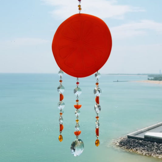 Orange Fruit Suncatcher – Handmade Citrus Decor