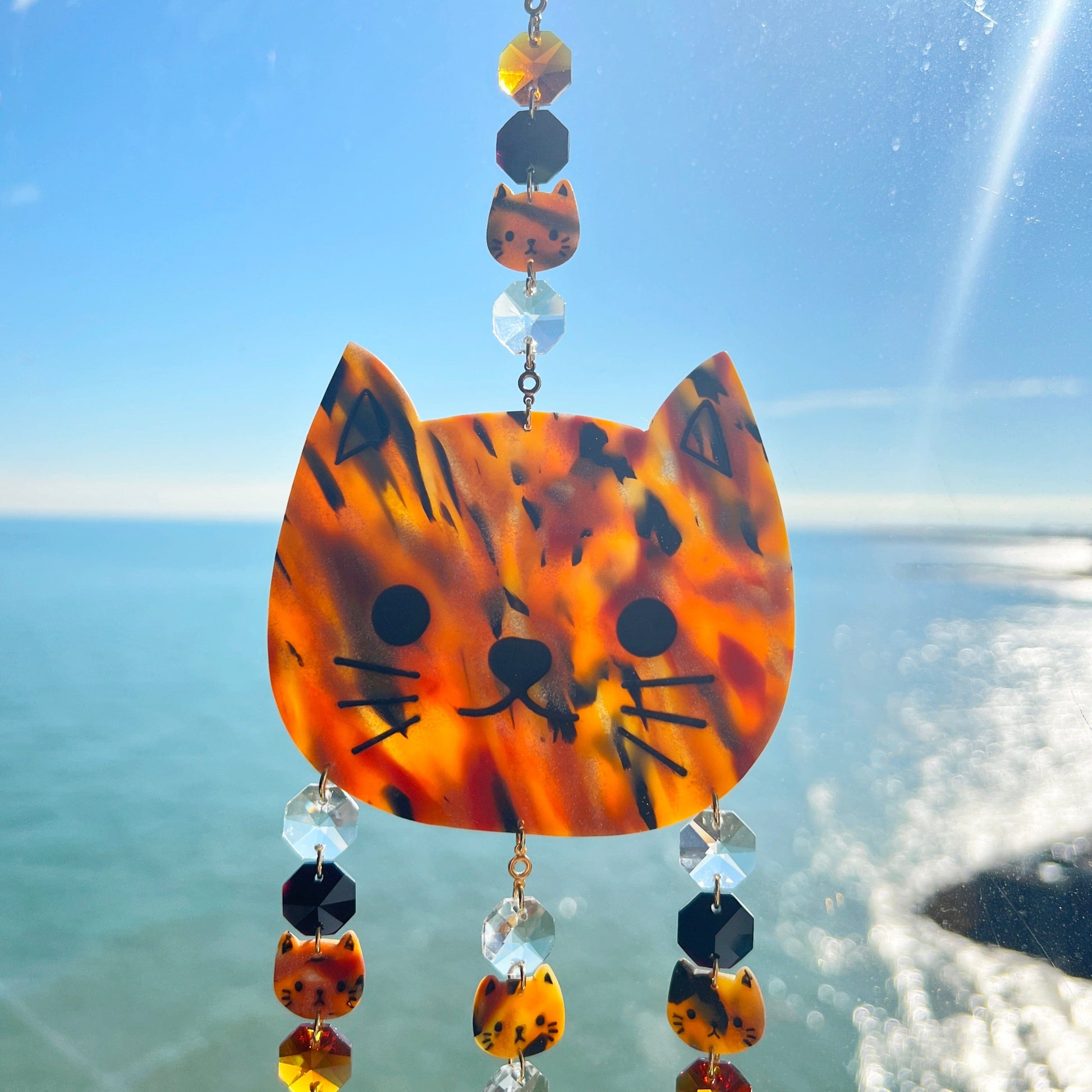 Suncatchers Cat Suncatcher – Handmade Cat Window Decor