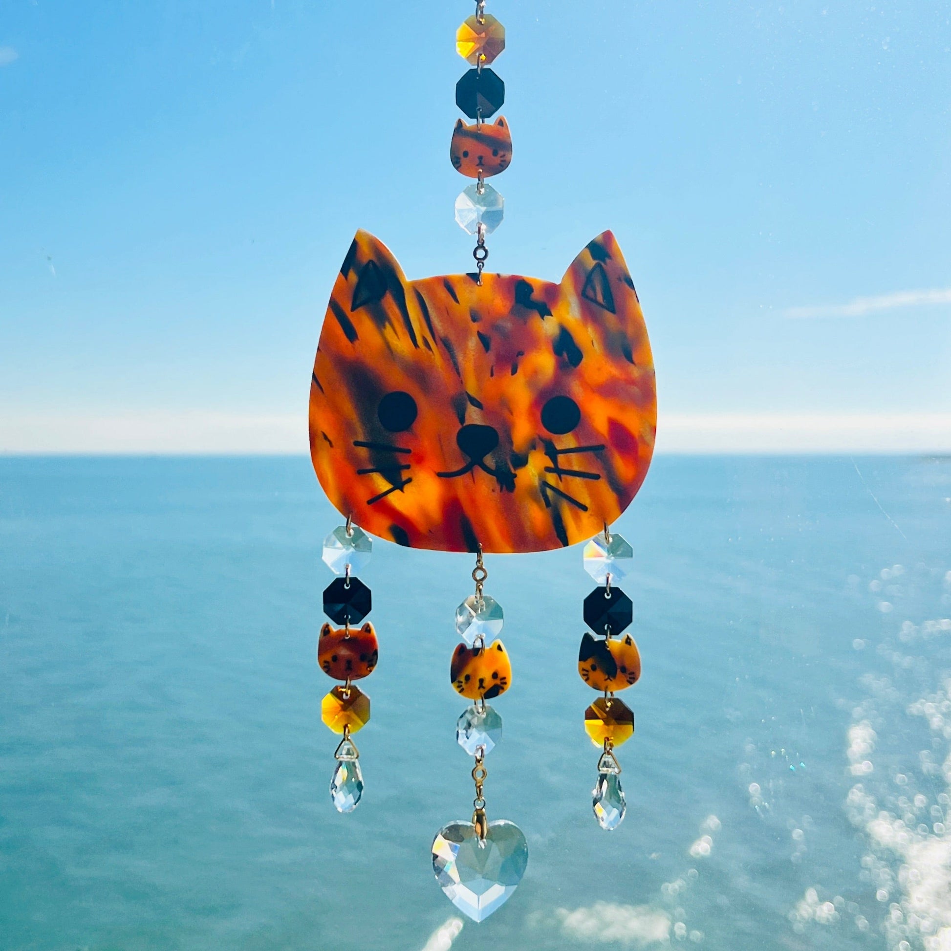 Suncatchers Cat Suncatcher – Handmade Cat Window Decor