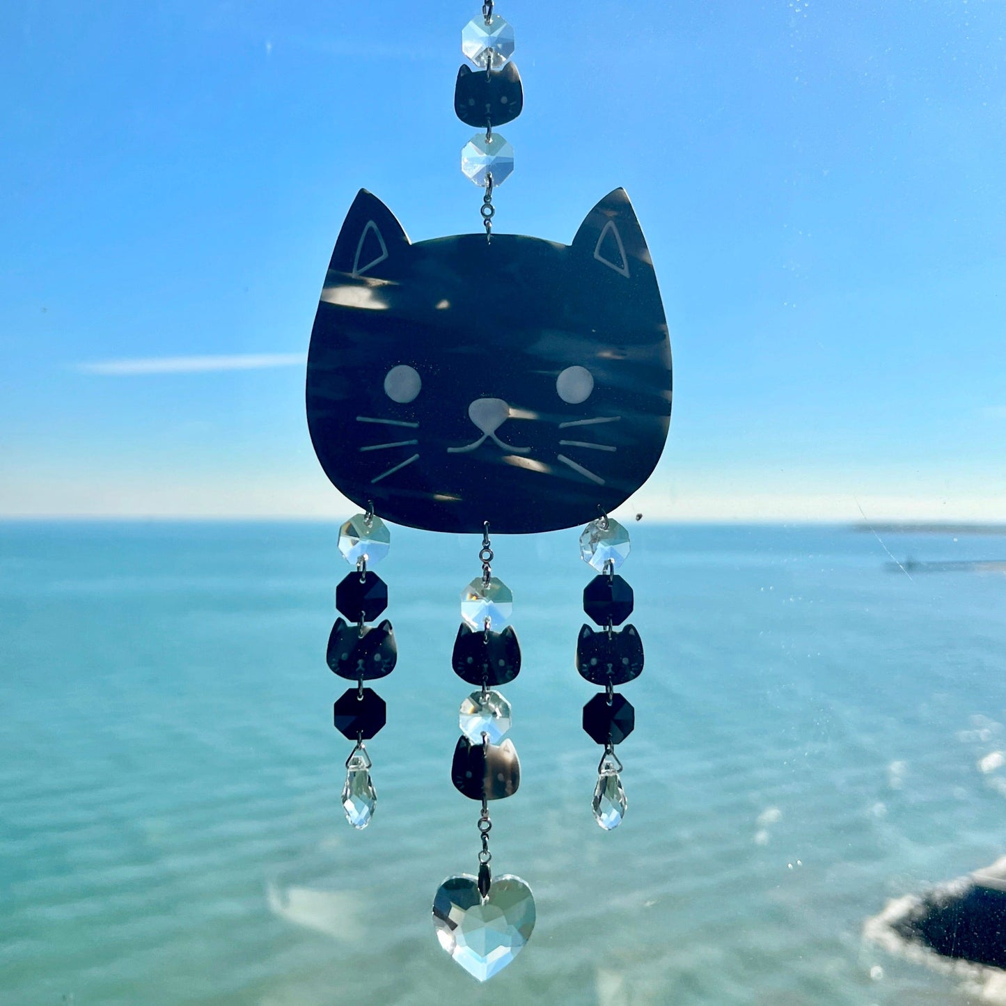 Suncatchers Tuxedo - Black & White Cat Suncatcher – Handmade Cat Window Decor