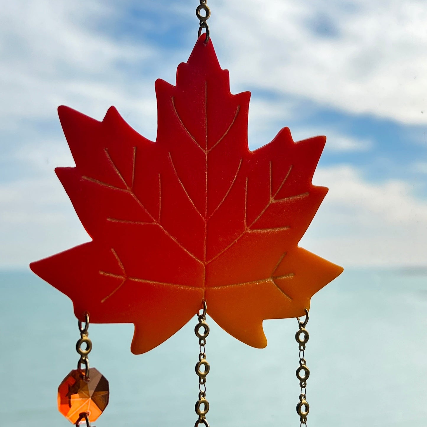 Suncatchers Red / Orange / Golden Maple Leaf Suncatcher