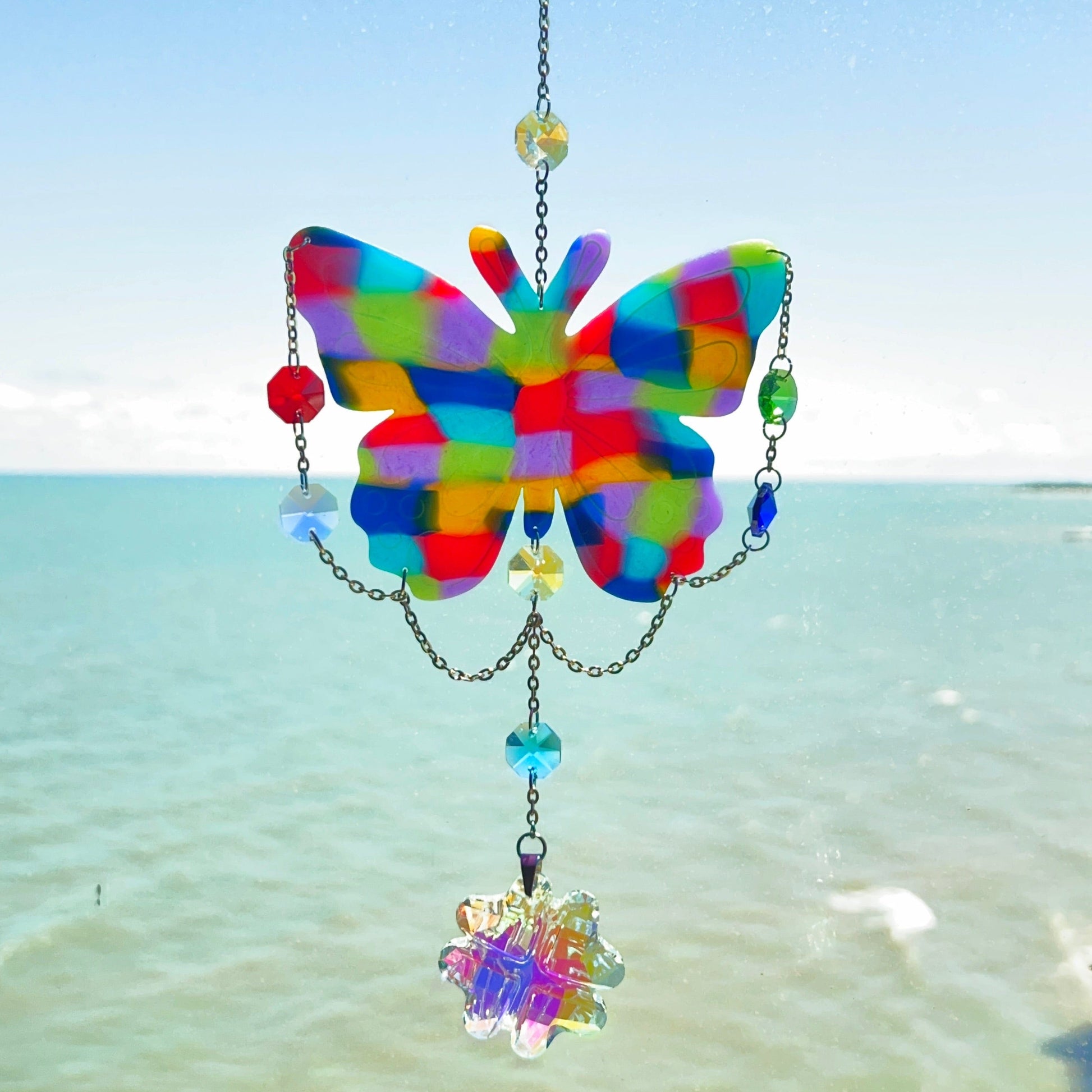 Suncatchers Multicolored Butterfly Suncatcher