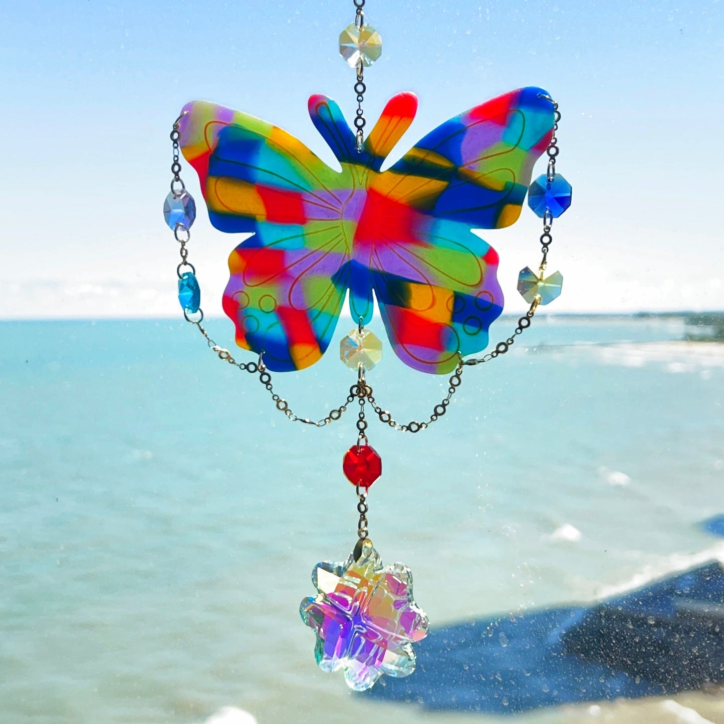 Suncatchers Multicolored | Gold Multicolored Butterfly Suncatcher