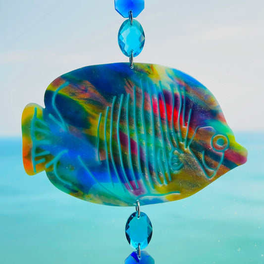 Suncatchers Multicolored Fish Suncatcher – Handmade Ocean Decor