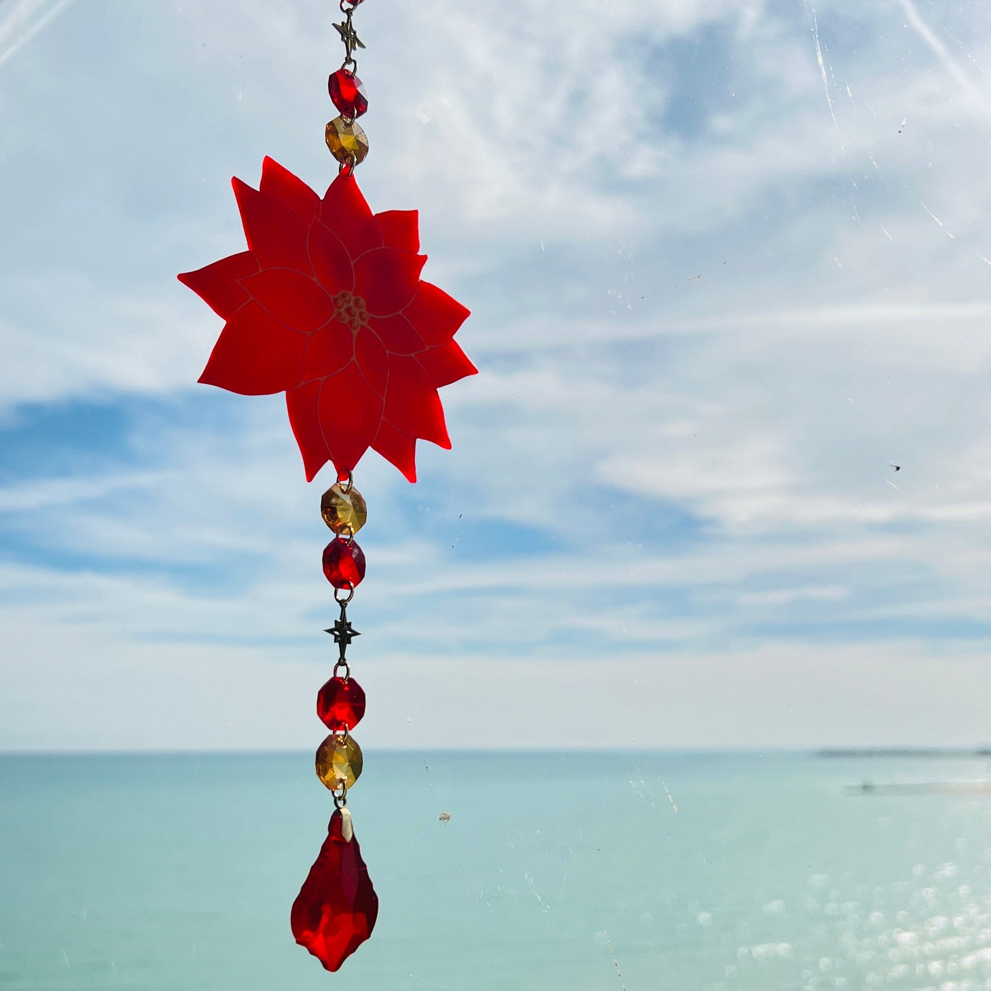 Suncatchers Poinsettia Suncatcher