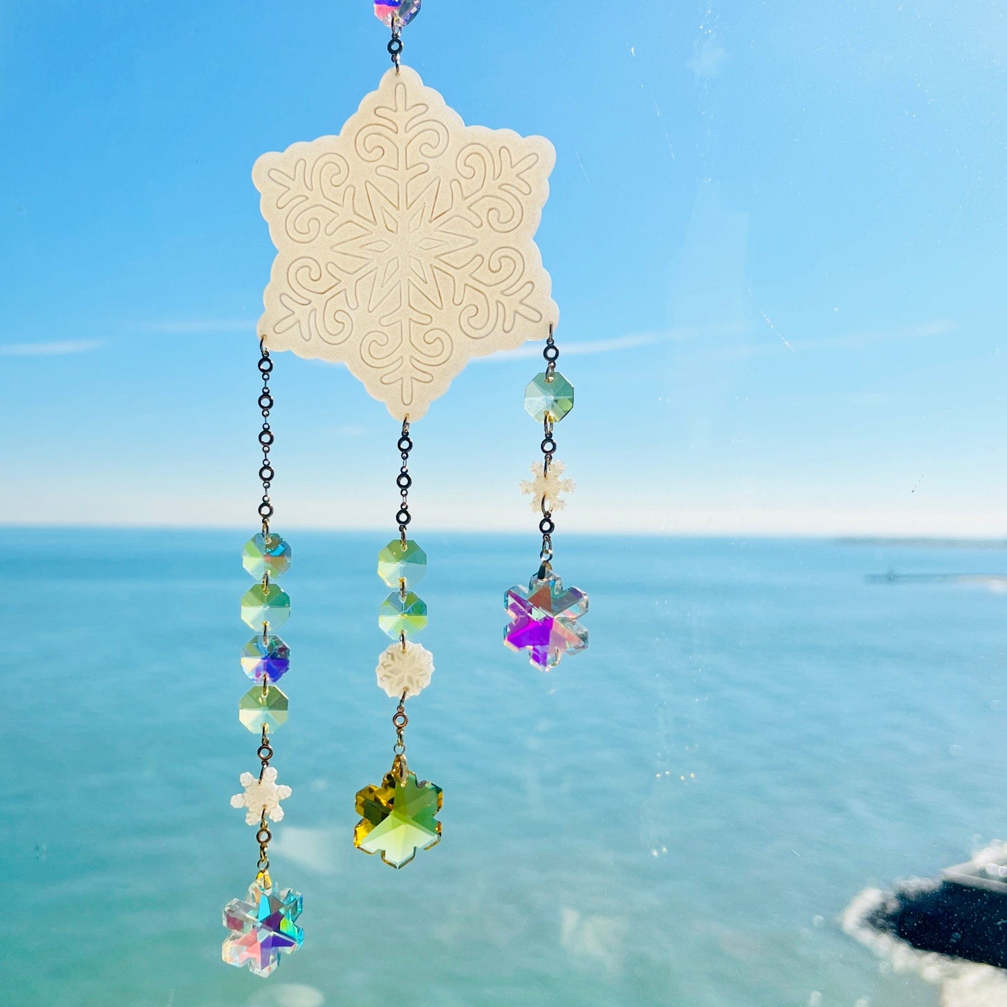 Suncatchers Golden Light Snowflake Suncatcher