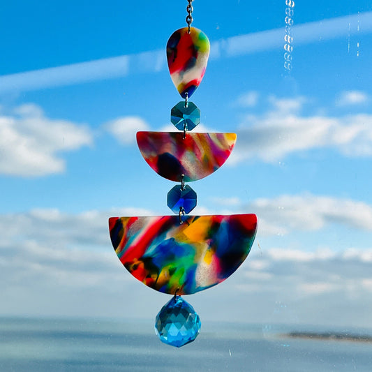 Multicolored Teardrop & Arches Suncatcher