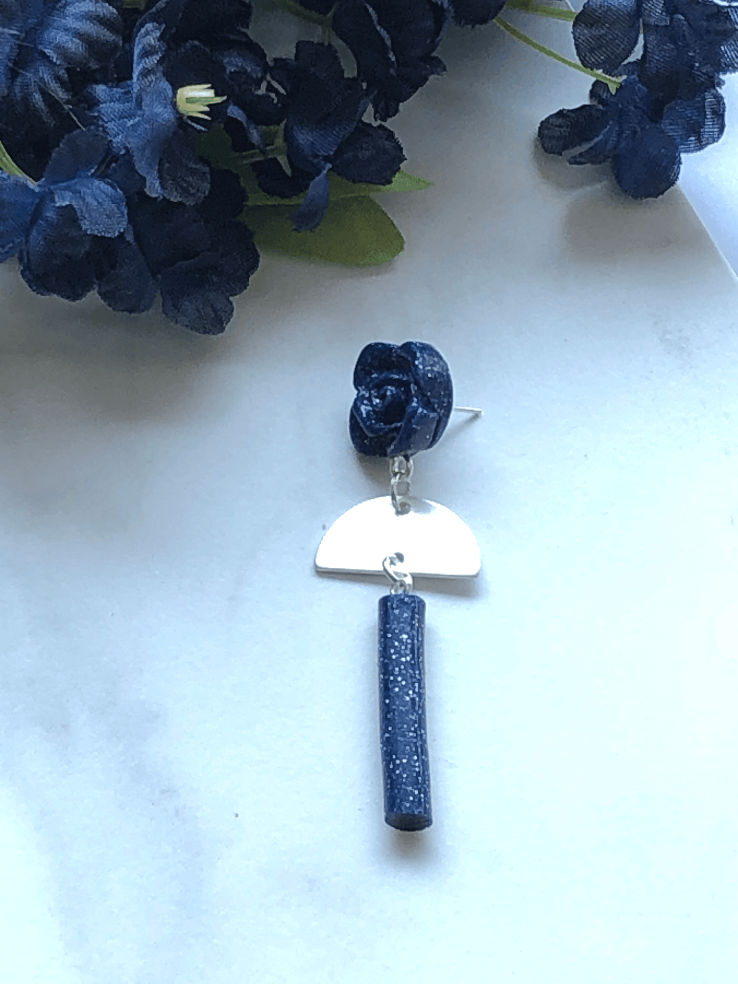Earring Carina Carina - Polymer Clay Rose Stud & Dangle Earrings