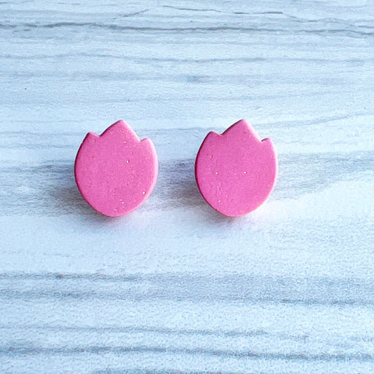 Earrings Pinkish Purple Tulip Stud Earrings