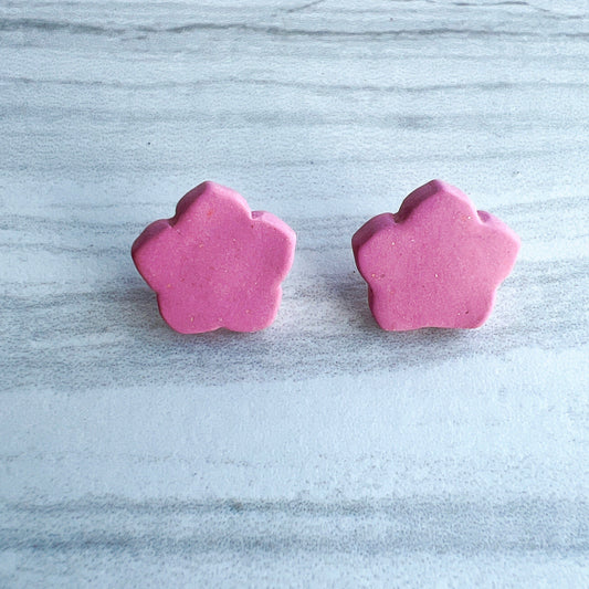 Earrings Purple Flower Stud Earrings