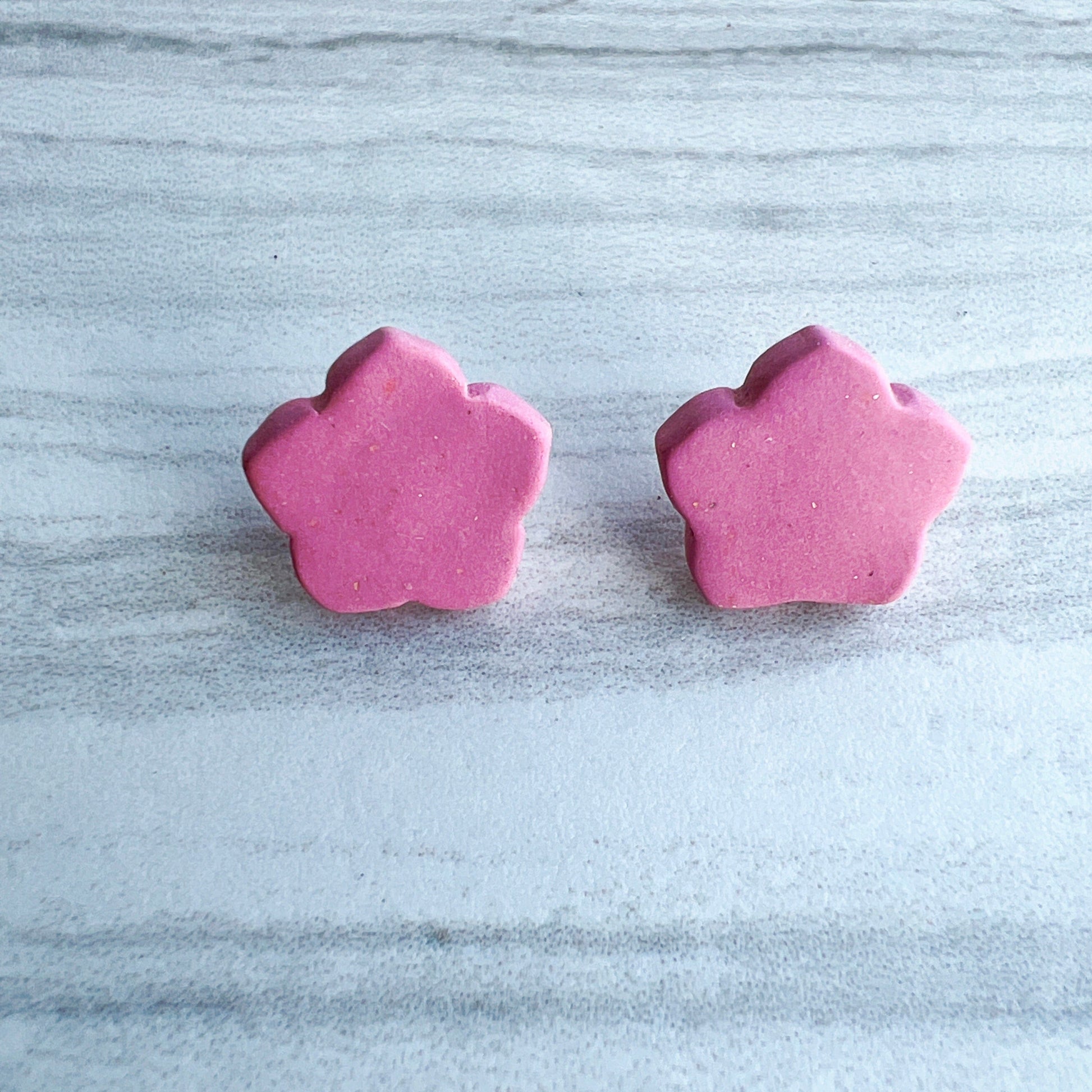 Earrings Purple Flower Stud Earrings