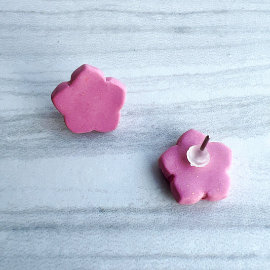 Earrings Purple Flower Stud Earrings