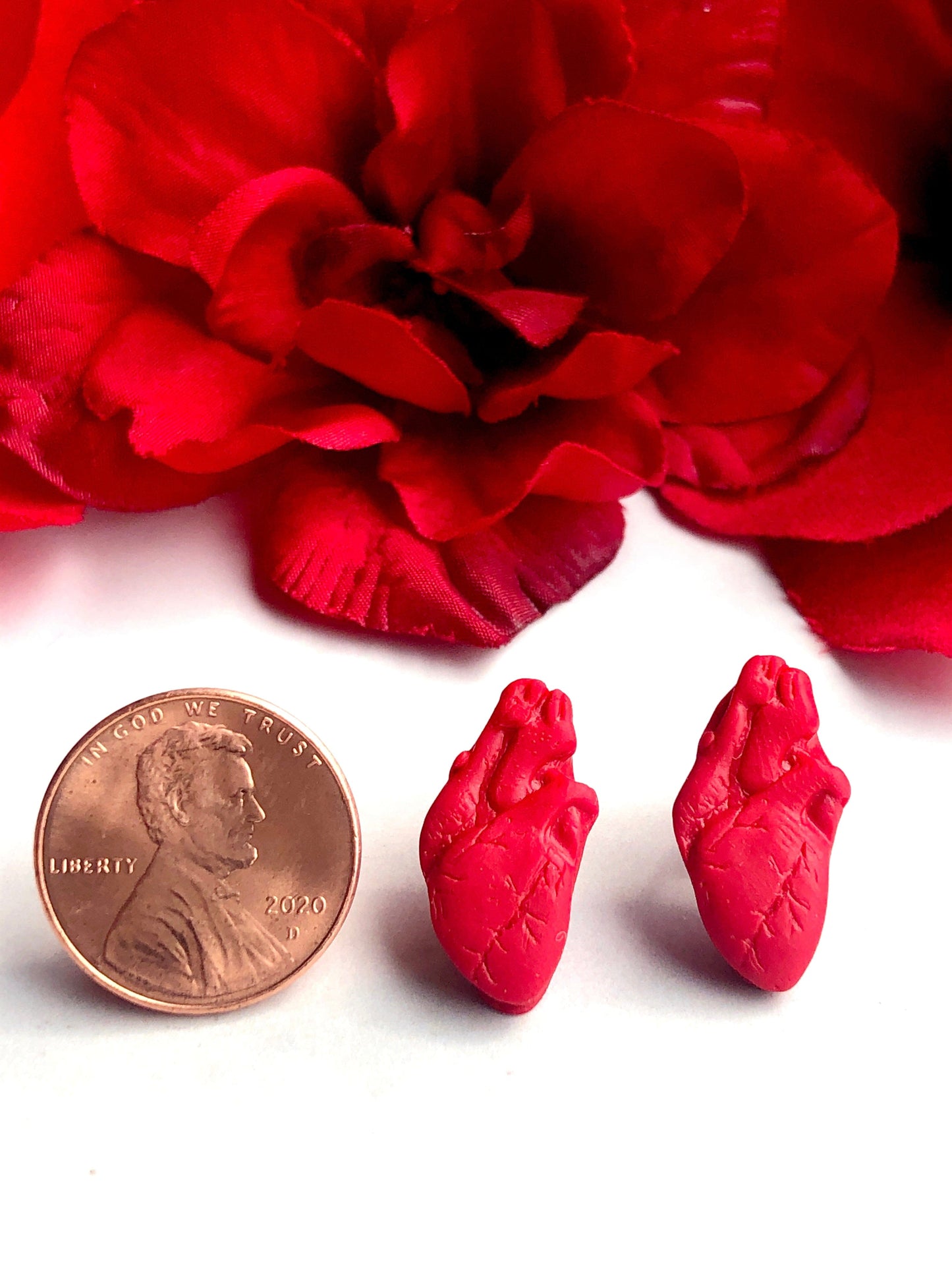 Earrings Anatomical Heart Stud Earrings