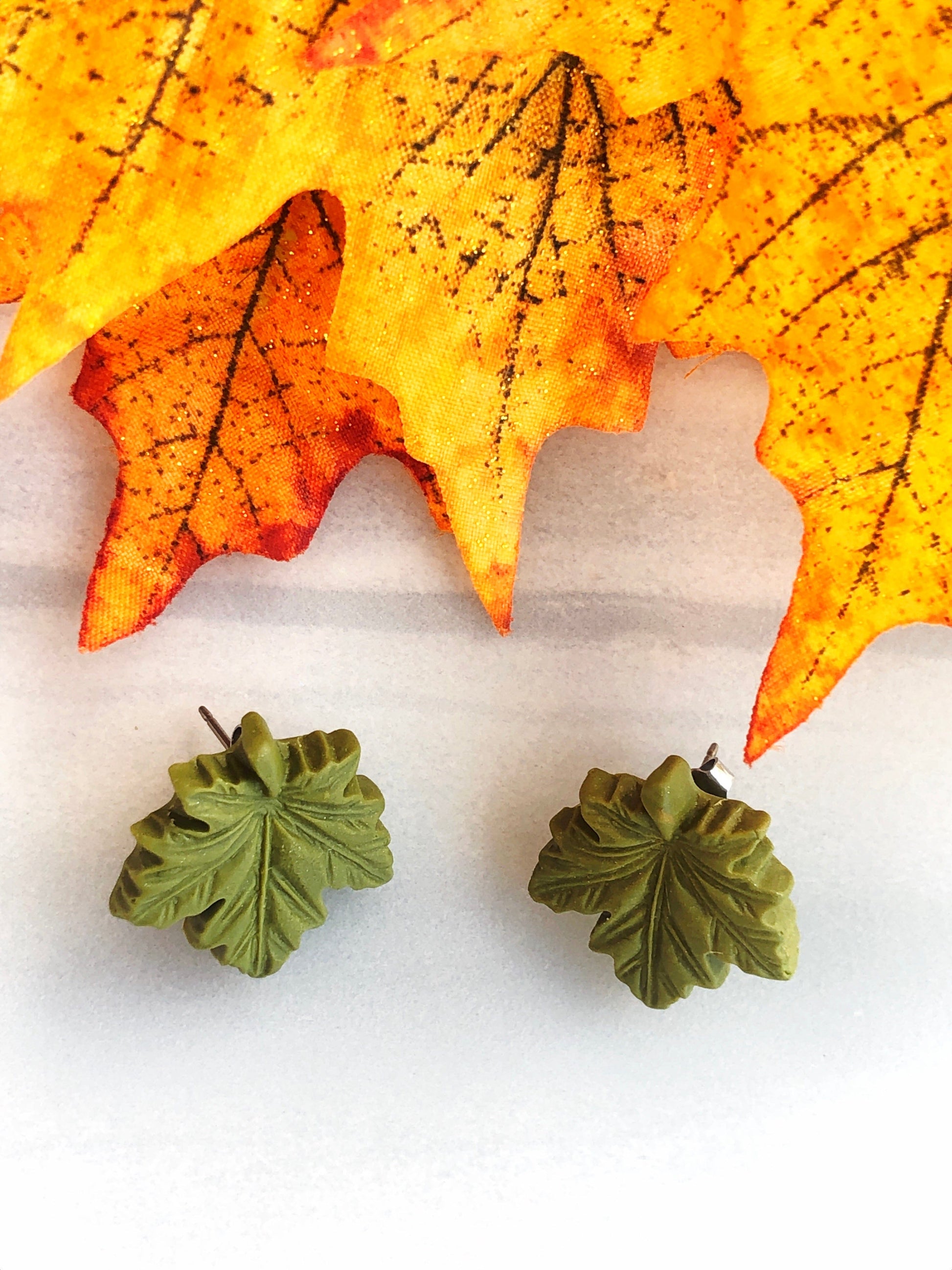 Earrings Maple Leaf Stud Earrings