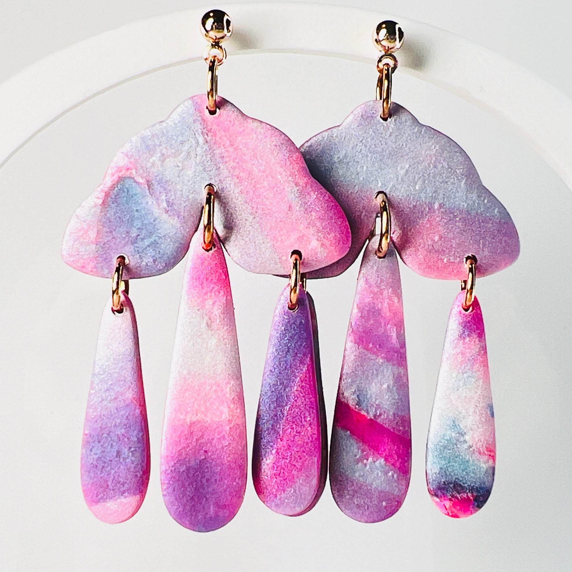 Earrings Nayeli - Pastel Scalloped Arch Earrings