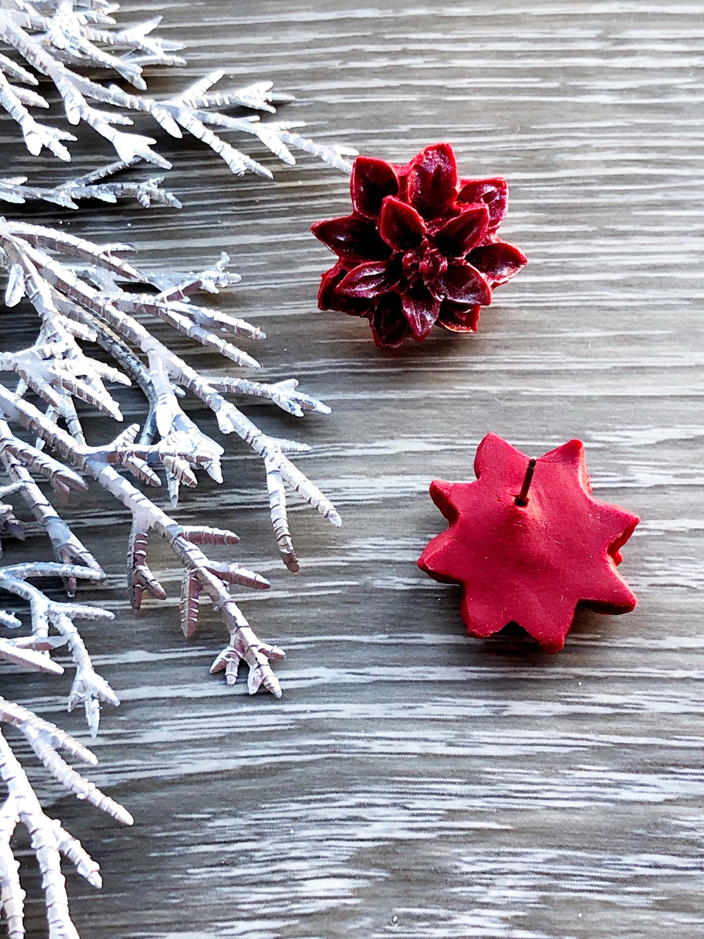 Earrings Poinsettia Stud Earrings