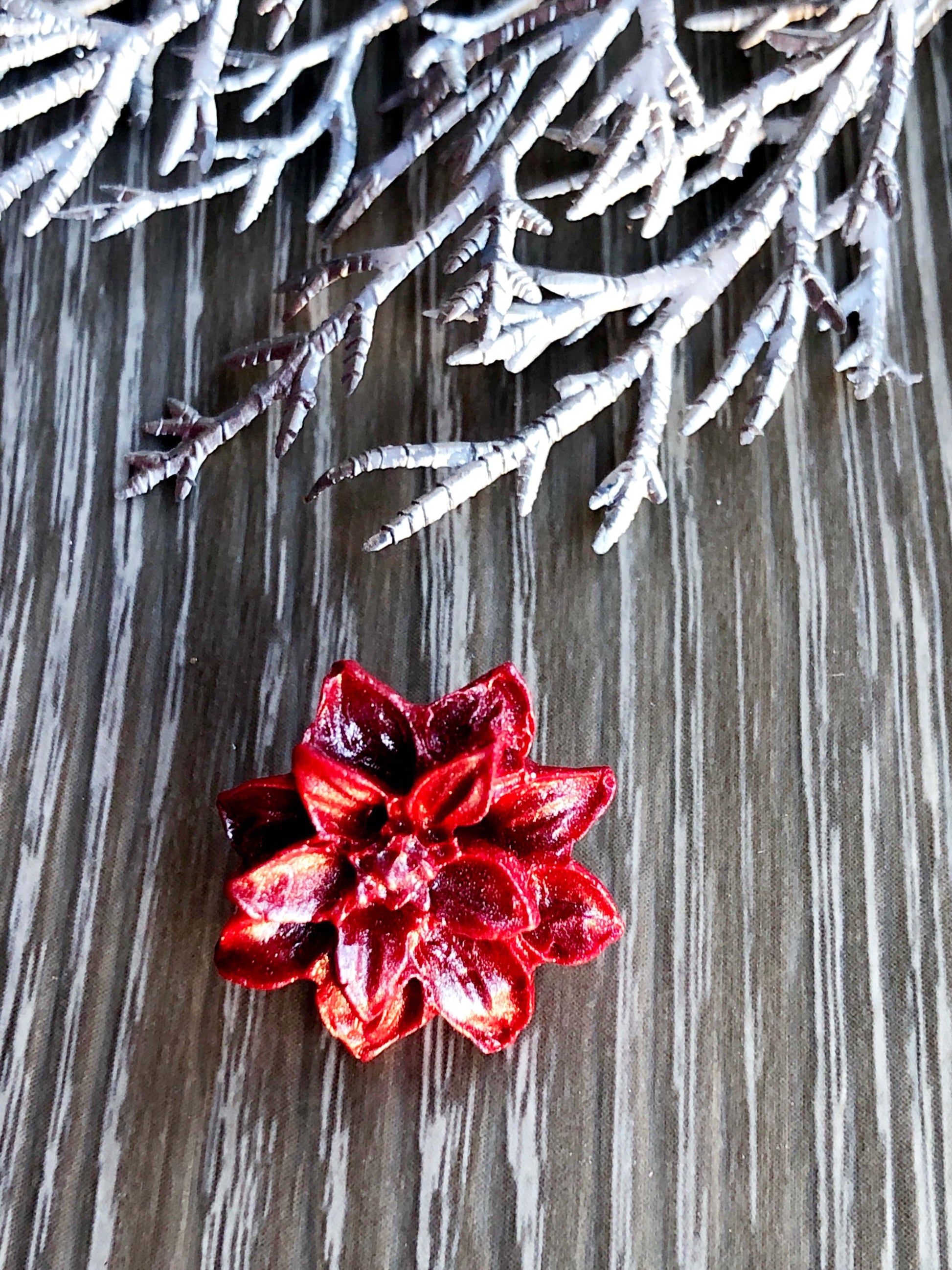 Earrings Poinsettia Stud Earrings