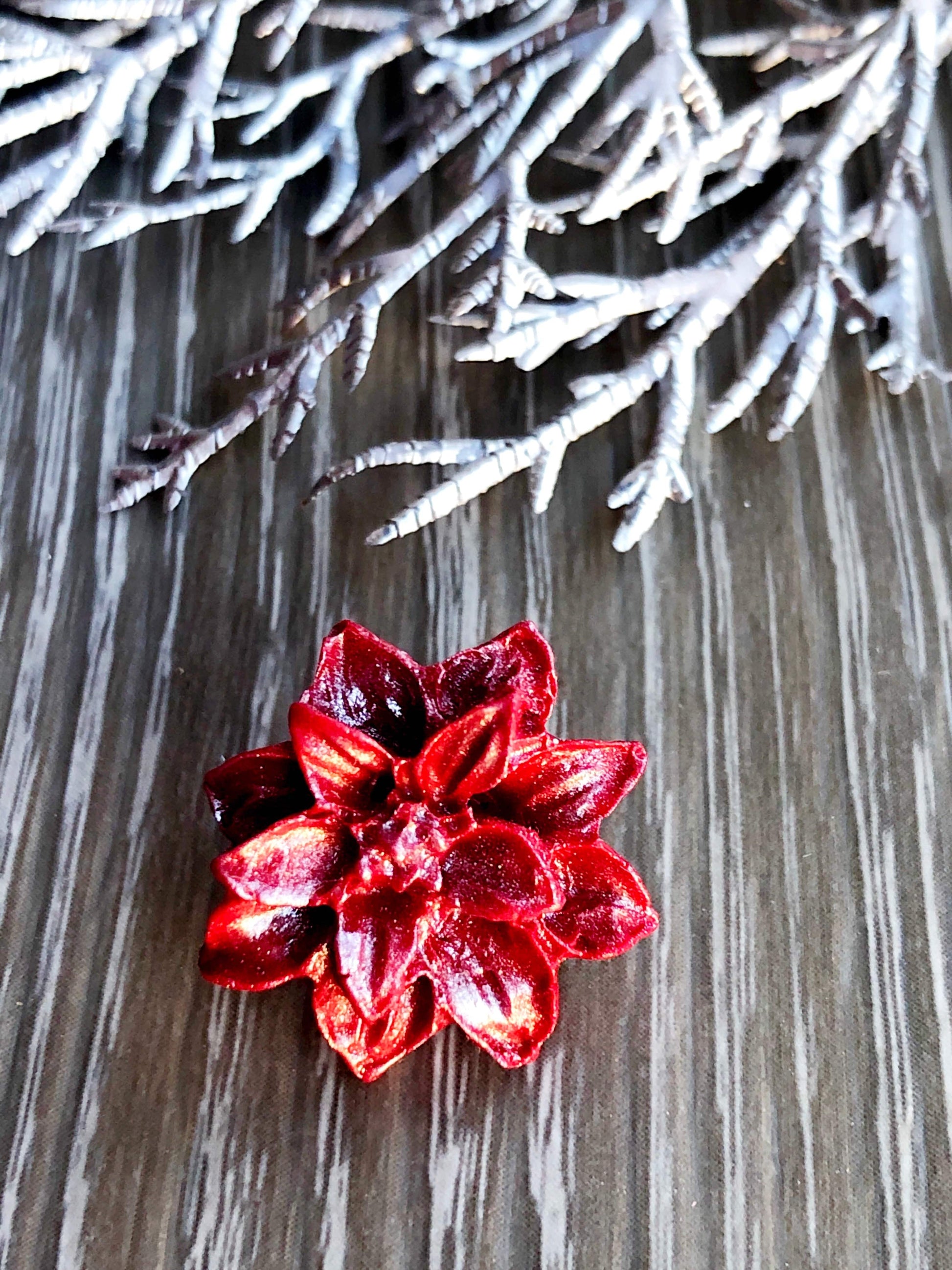 Earrings Poinsettia Stud Earrings