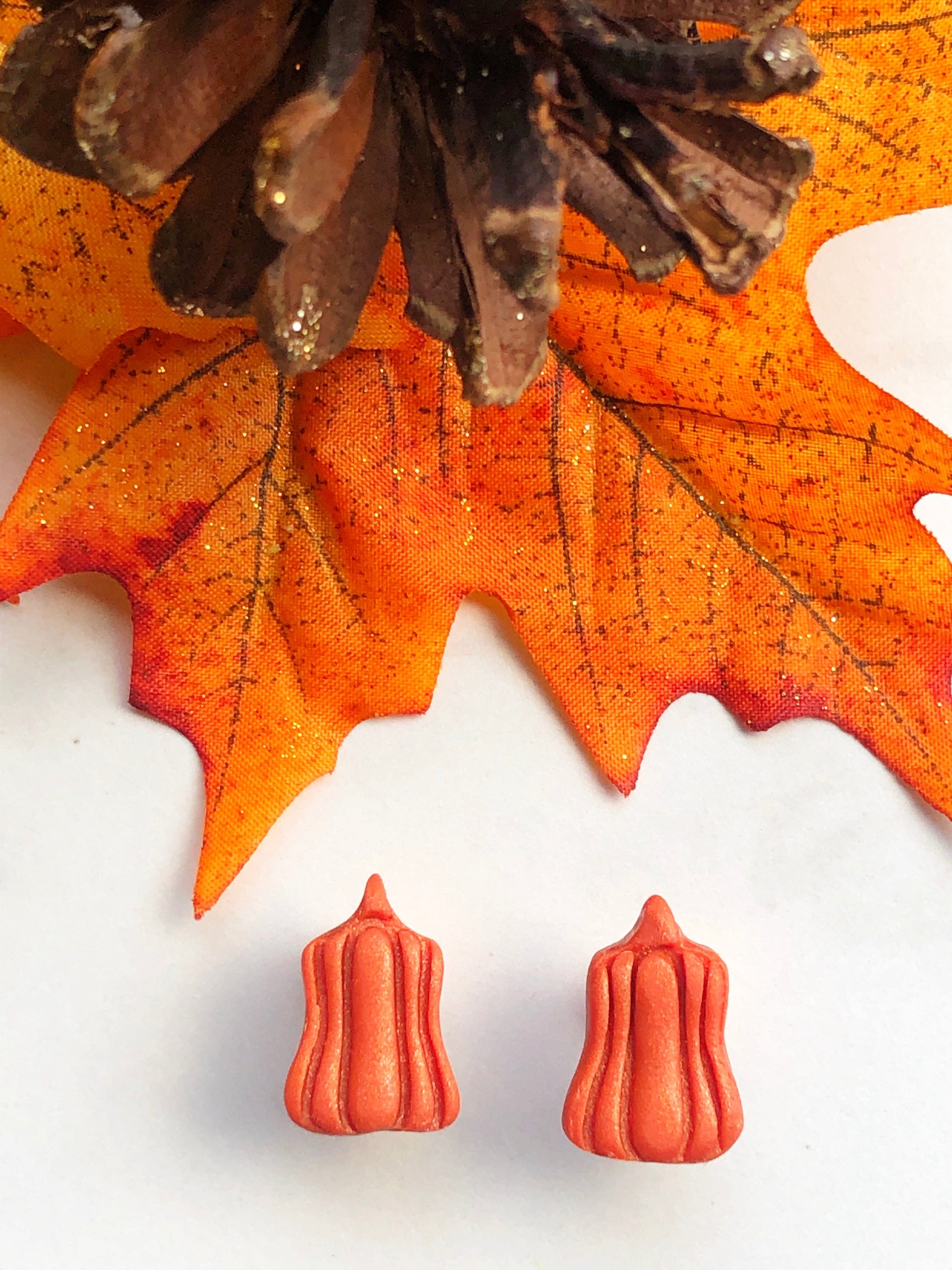 Earrings Pumpkin Stud Earrings
