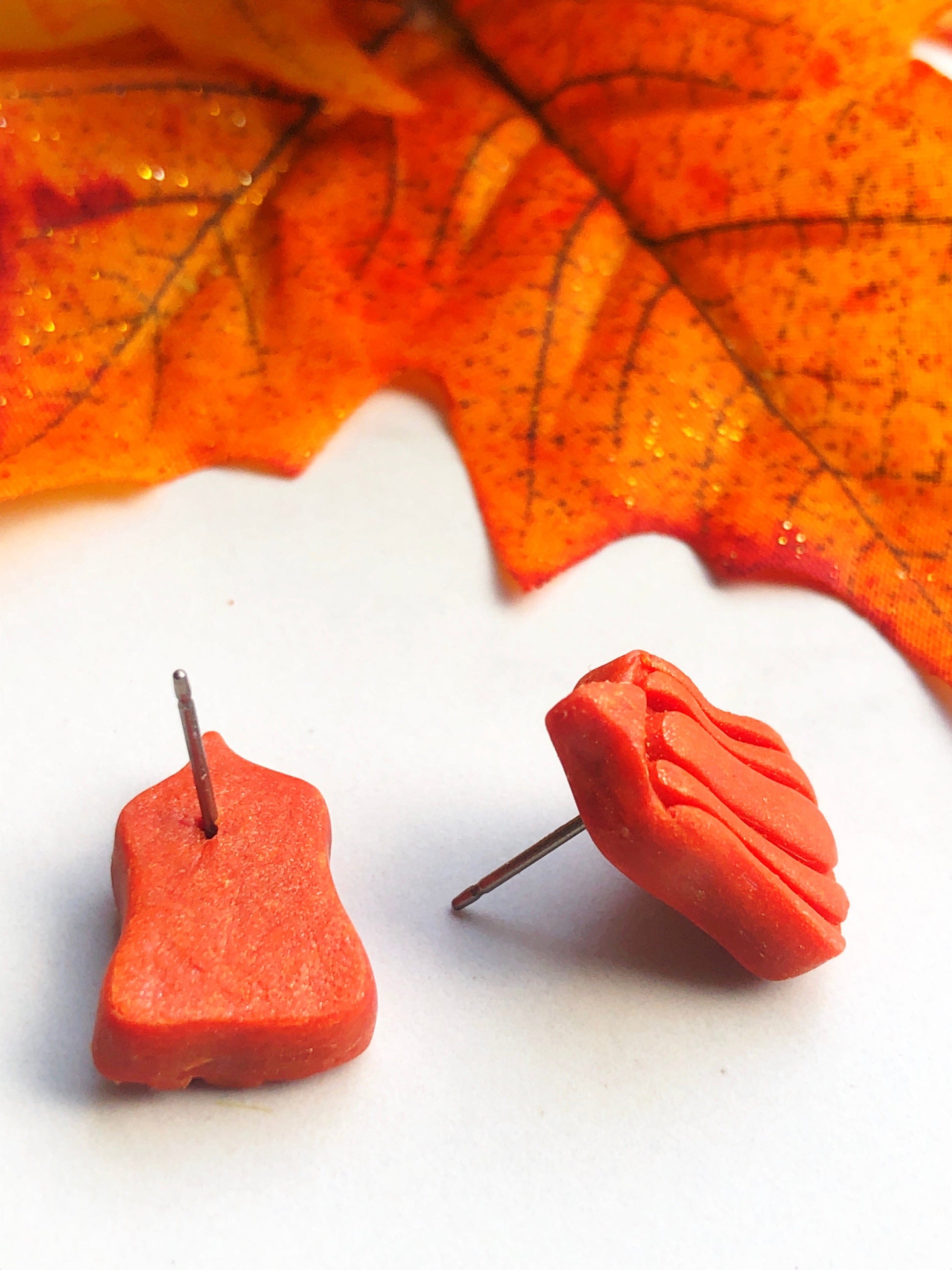 Earrings Pumpkin Stud Earrings