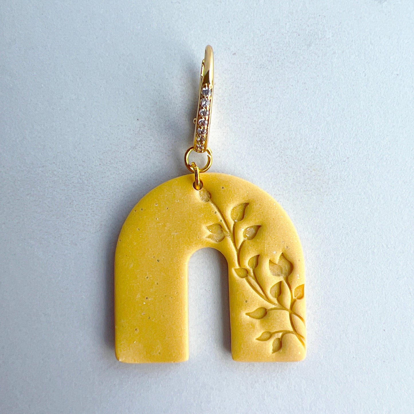 Earrings Yellow Climbing Leaf Arch Earrings