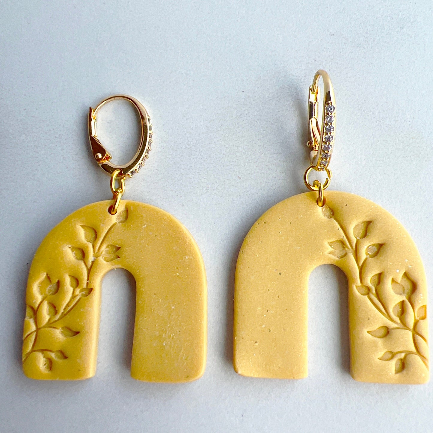 Earrings Yellow Climbing Leaf Arch Earrings