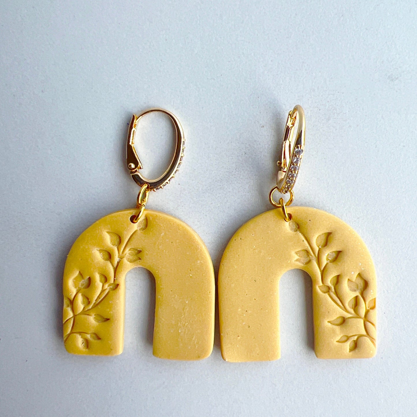 Earrings Yellow Climbing Leaf Arch Earrings