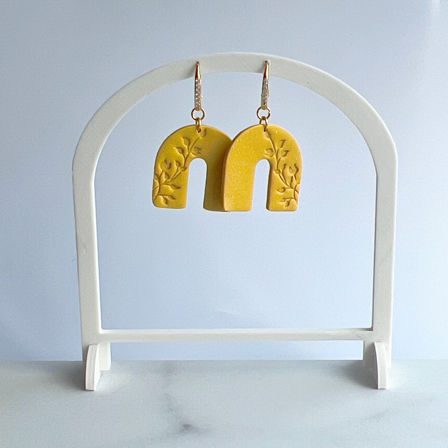 Earrings Yellow Climbing Leaf Arch Earrings