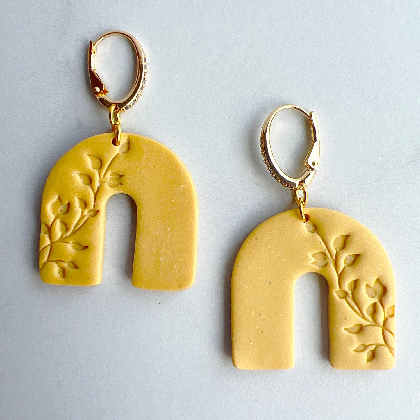 Earrings Yellow Climbing Leaf Arch Earrings
