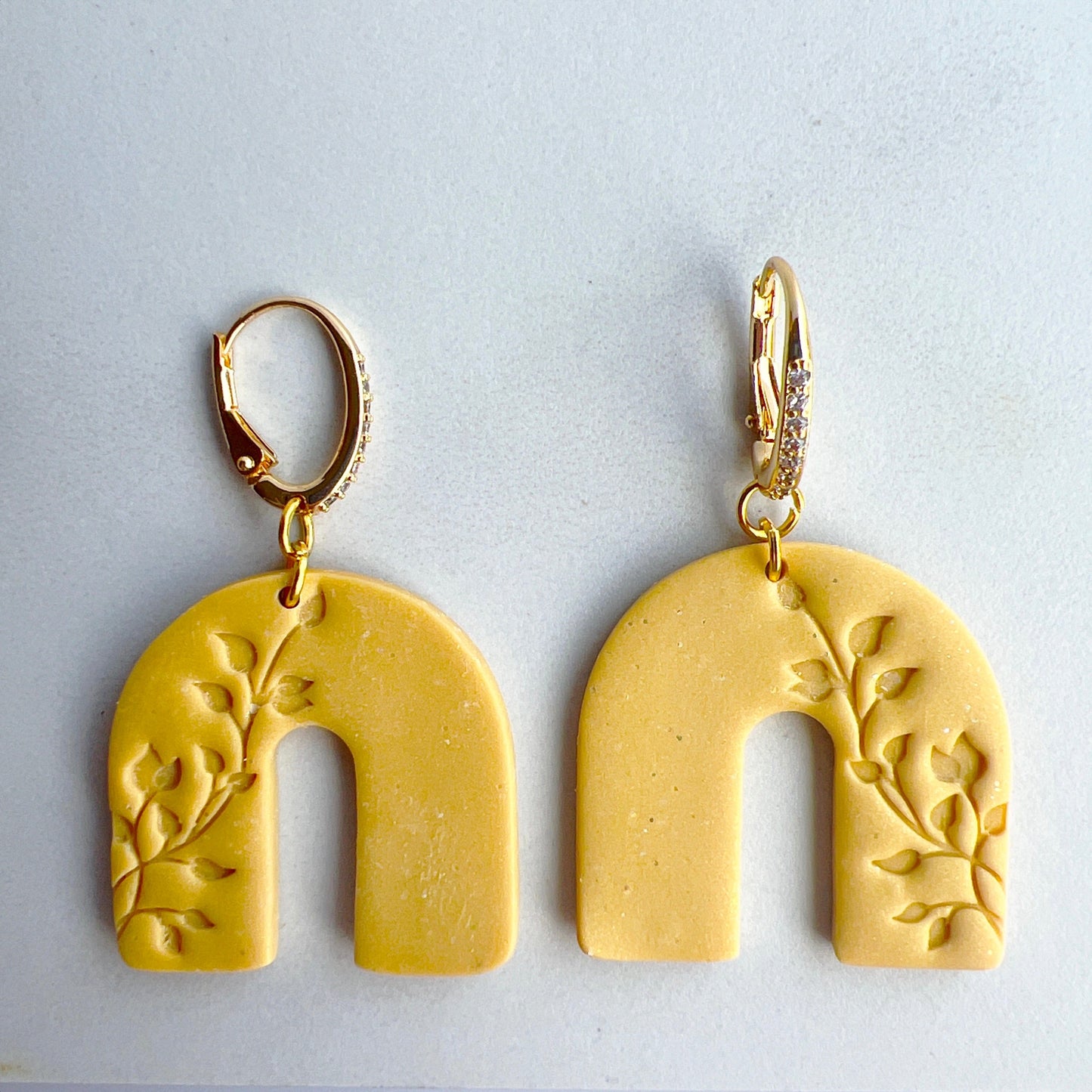 Earrings Yellow Climbing Leaf Arch Earrings