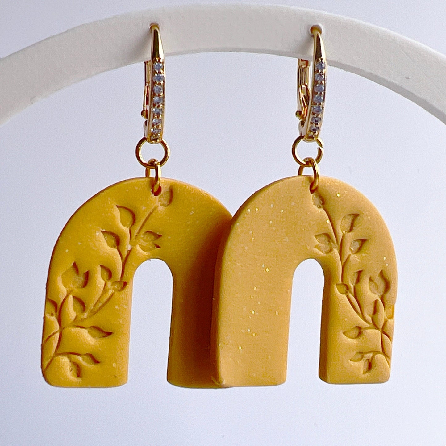 Earrings Yellow Climbing Leaf Arch Earrings