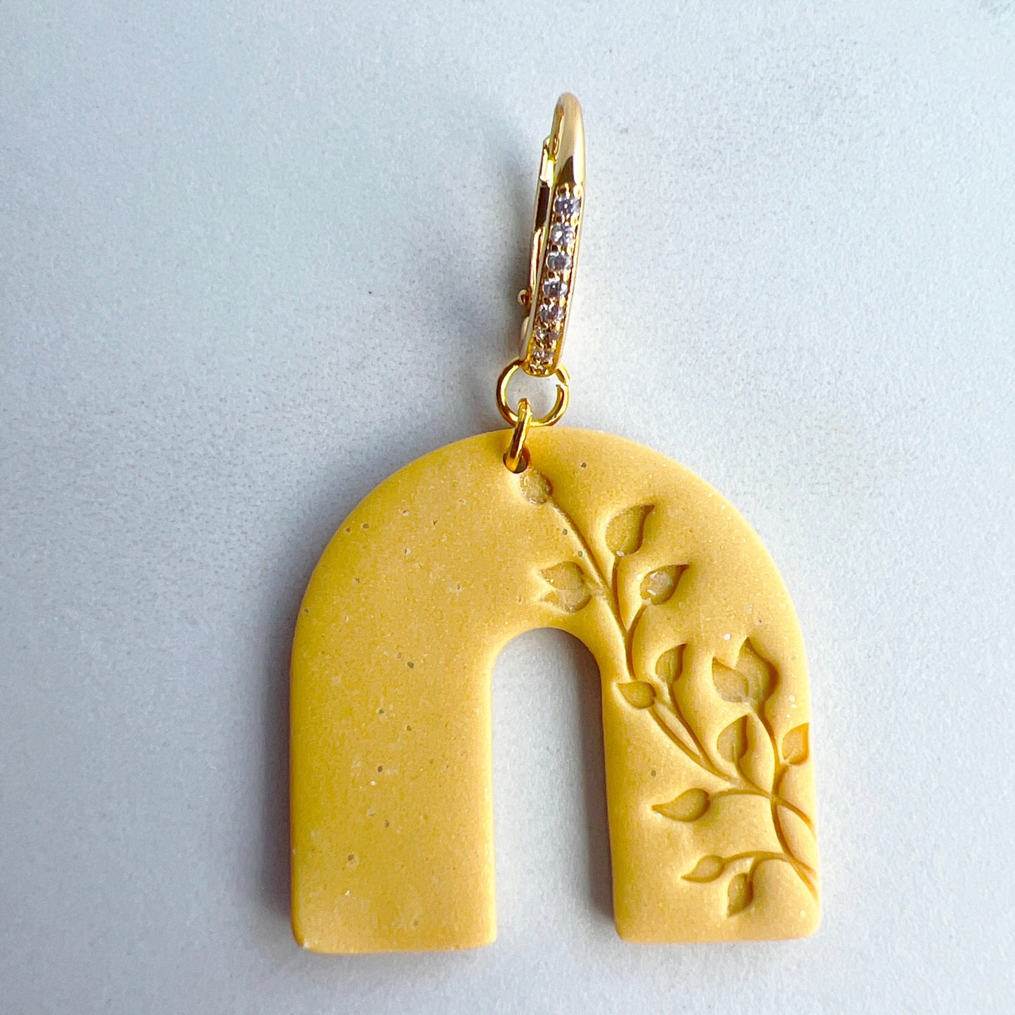 Earrings Yellow Climbing Leaf Arch Earrings