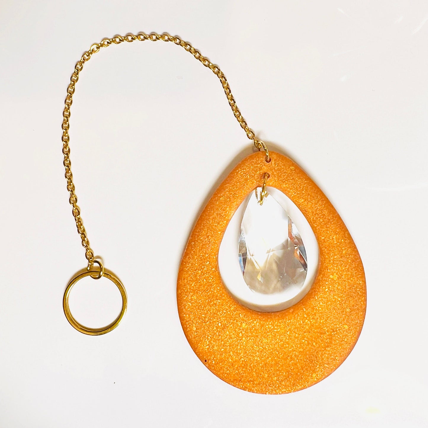 Suncatchers Orange Teardrop Suncatcher