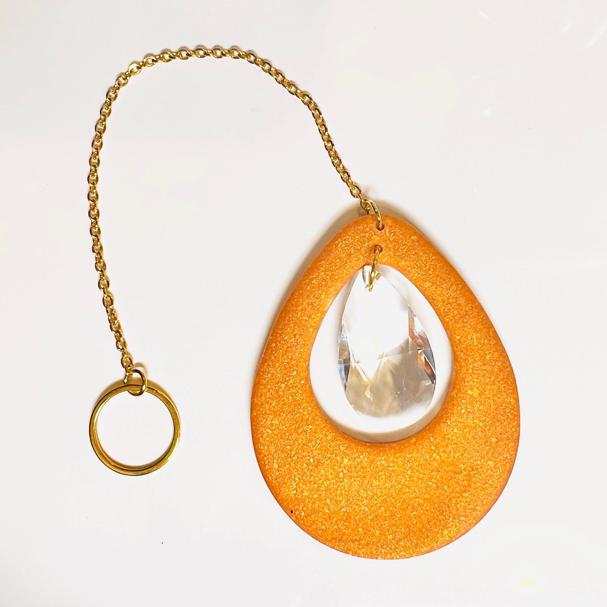 Suncatchers Orange Teardrop Suncatcher